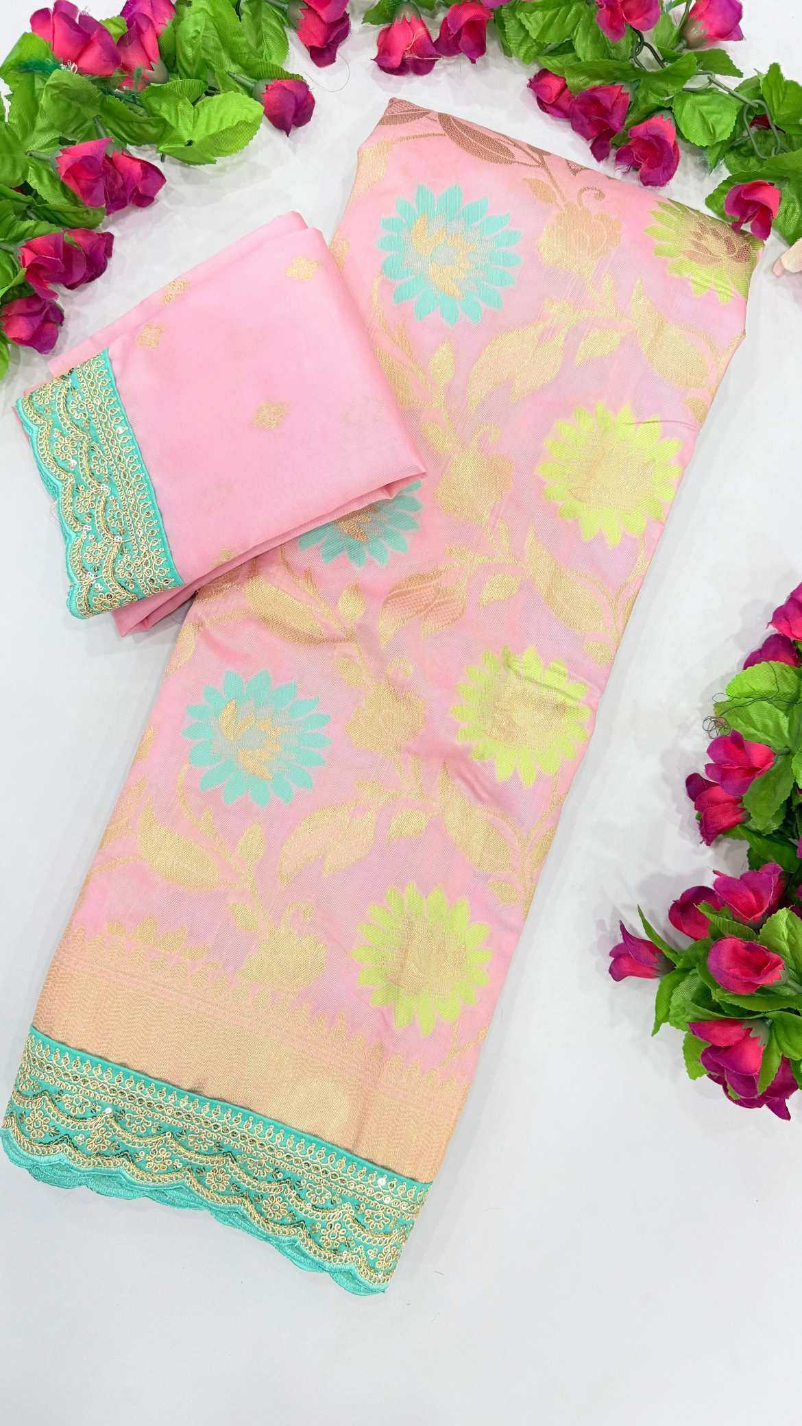 Nylon Designer Silk Saree