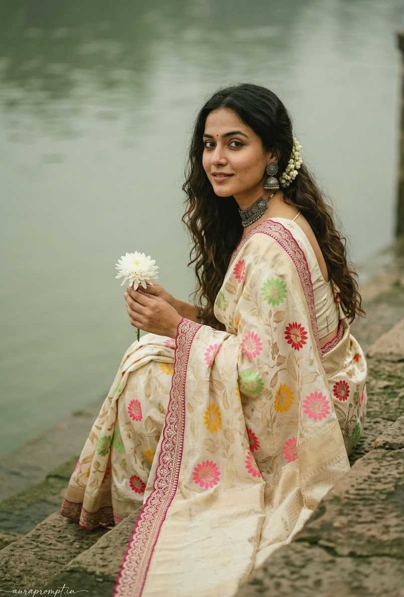 Nylon Designer Silk Saree