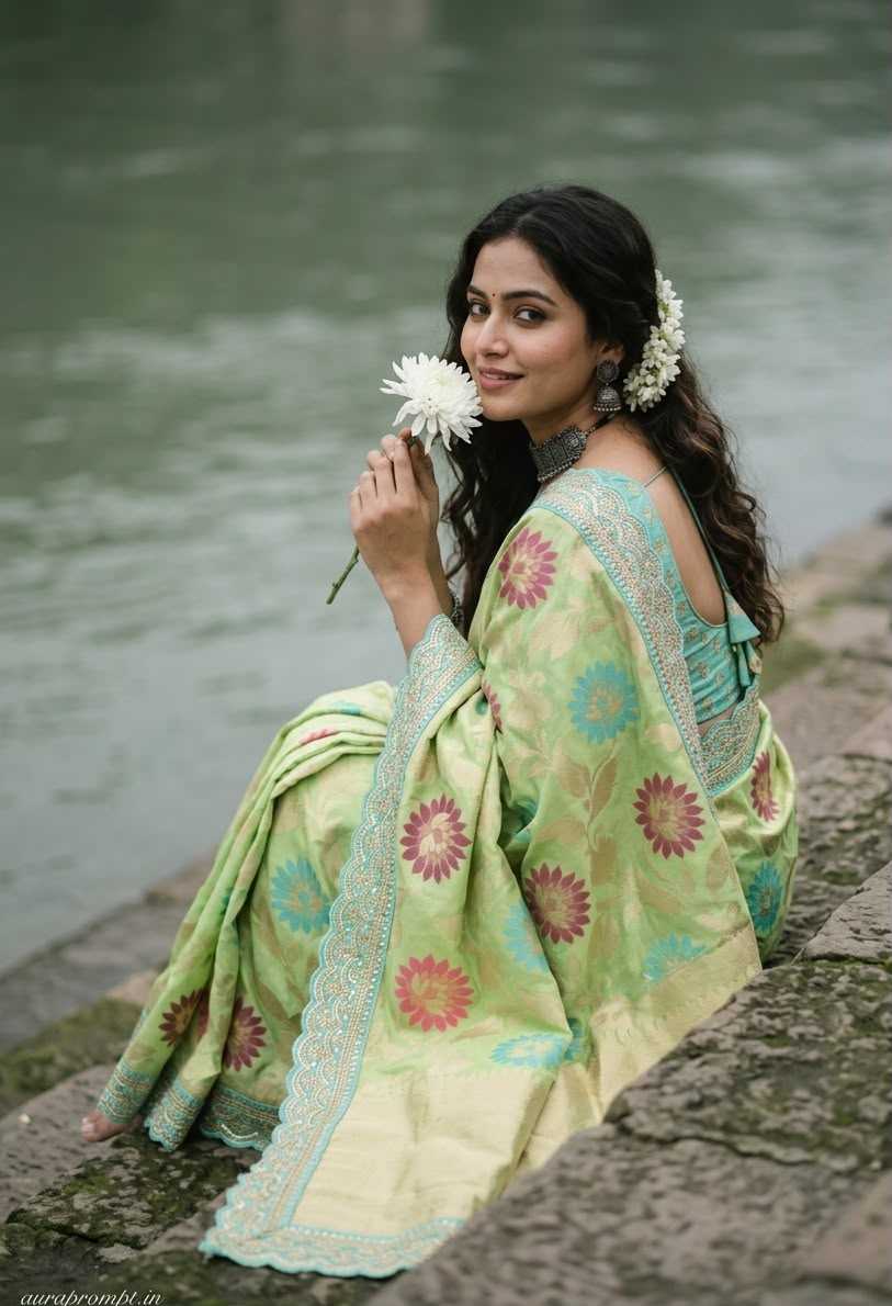 Nylon Designer Silk Saree