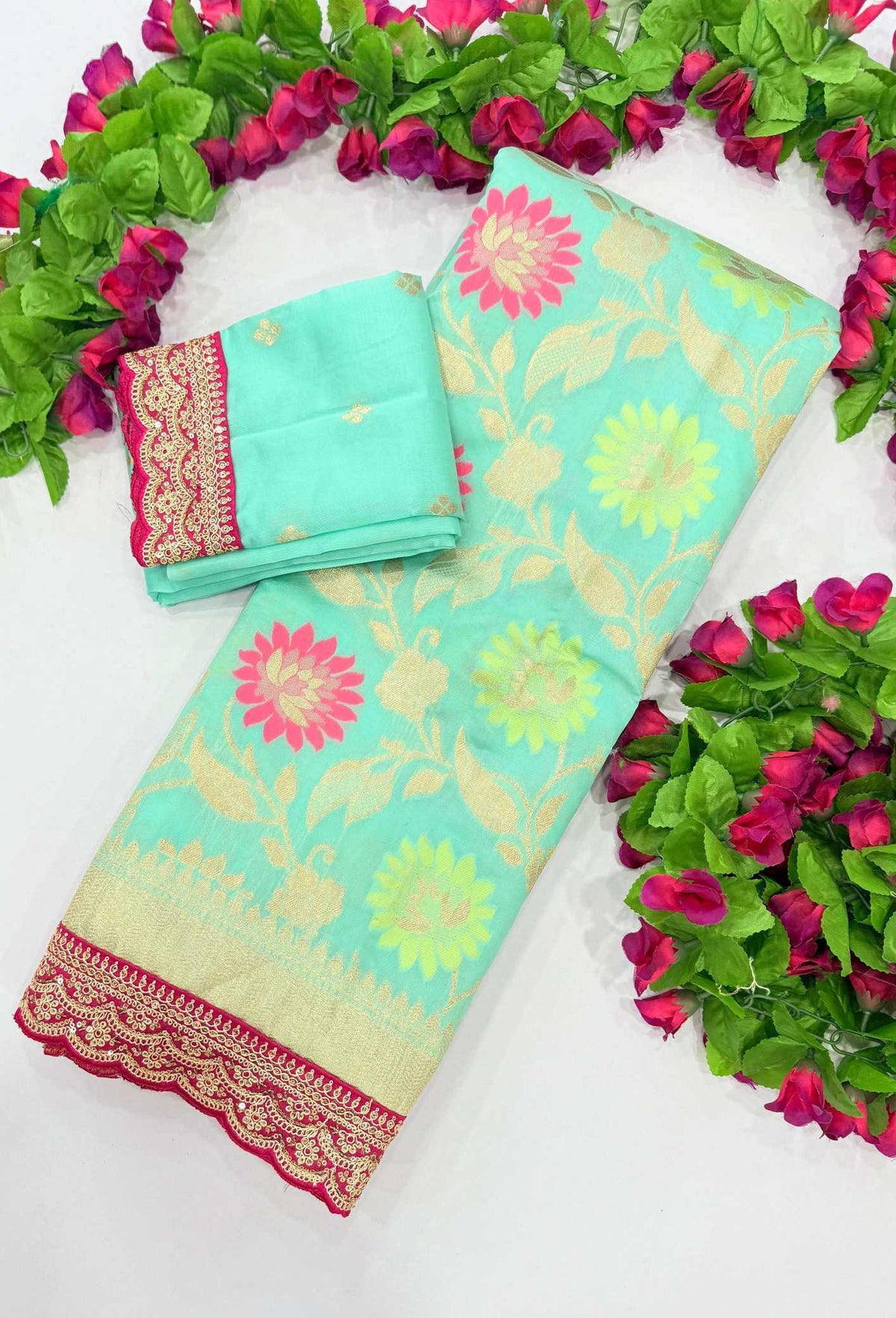 Nylon Designer Silk Saree