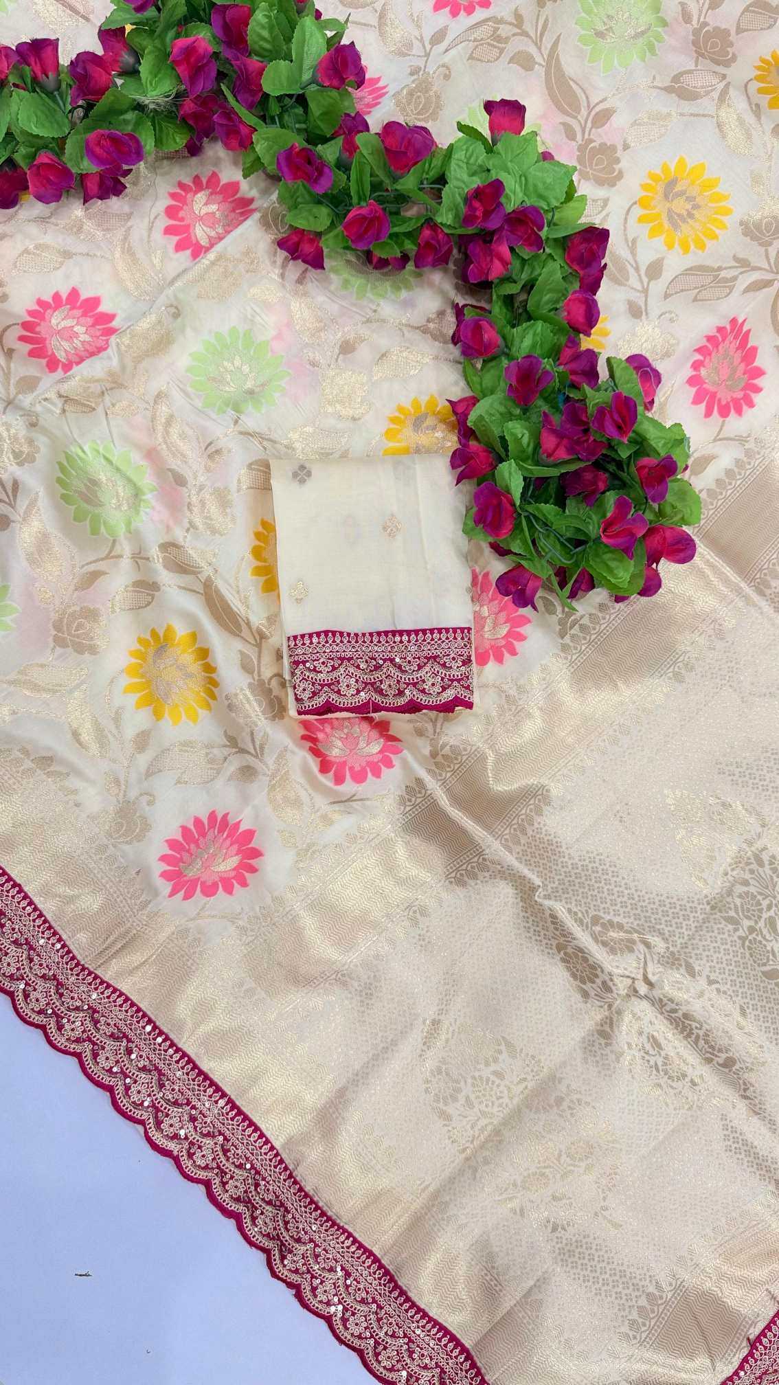Nylon Designer Silk Saree
