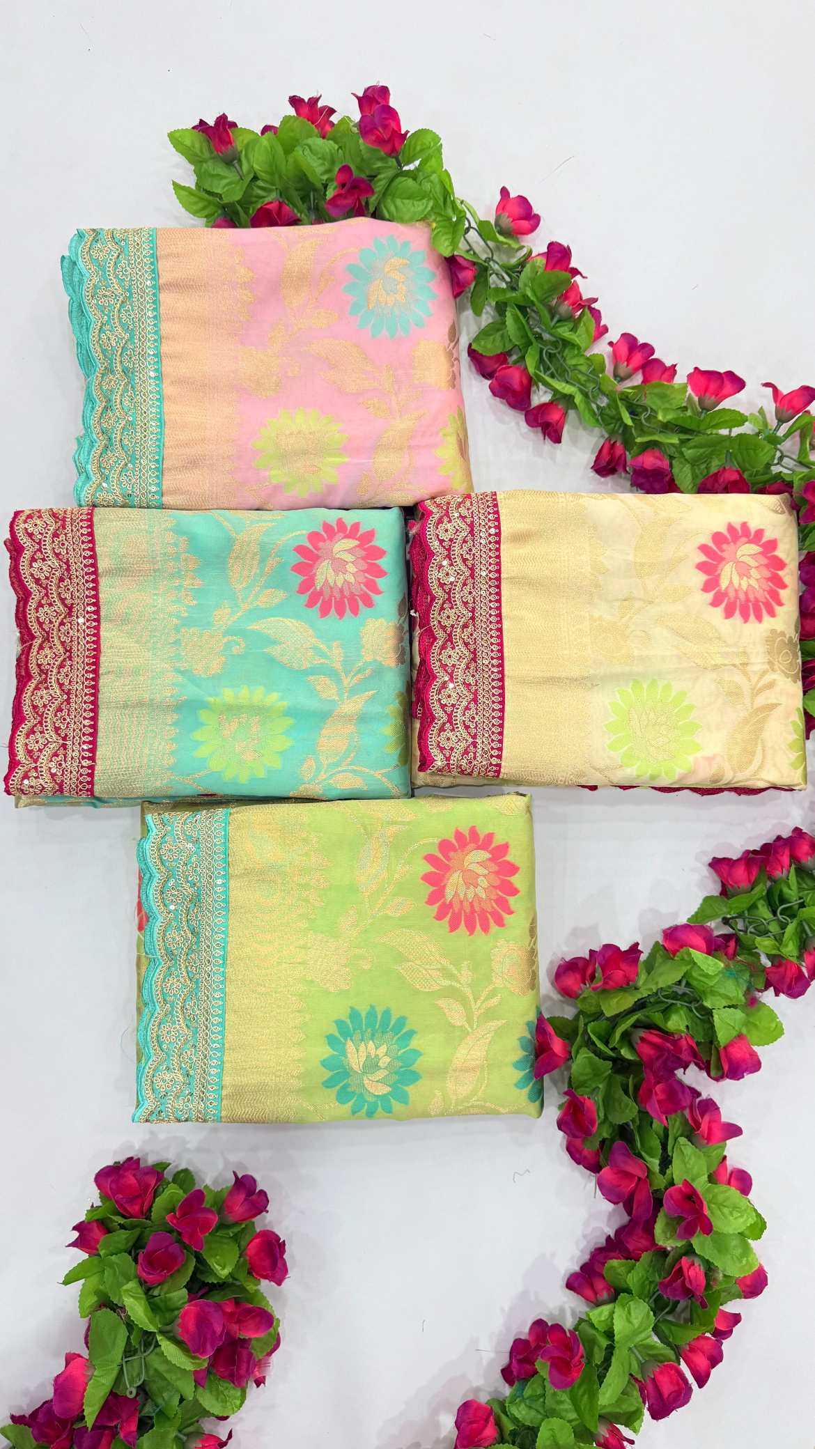 Nylon Designer Silk Saree