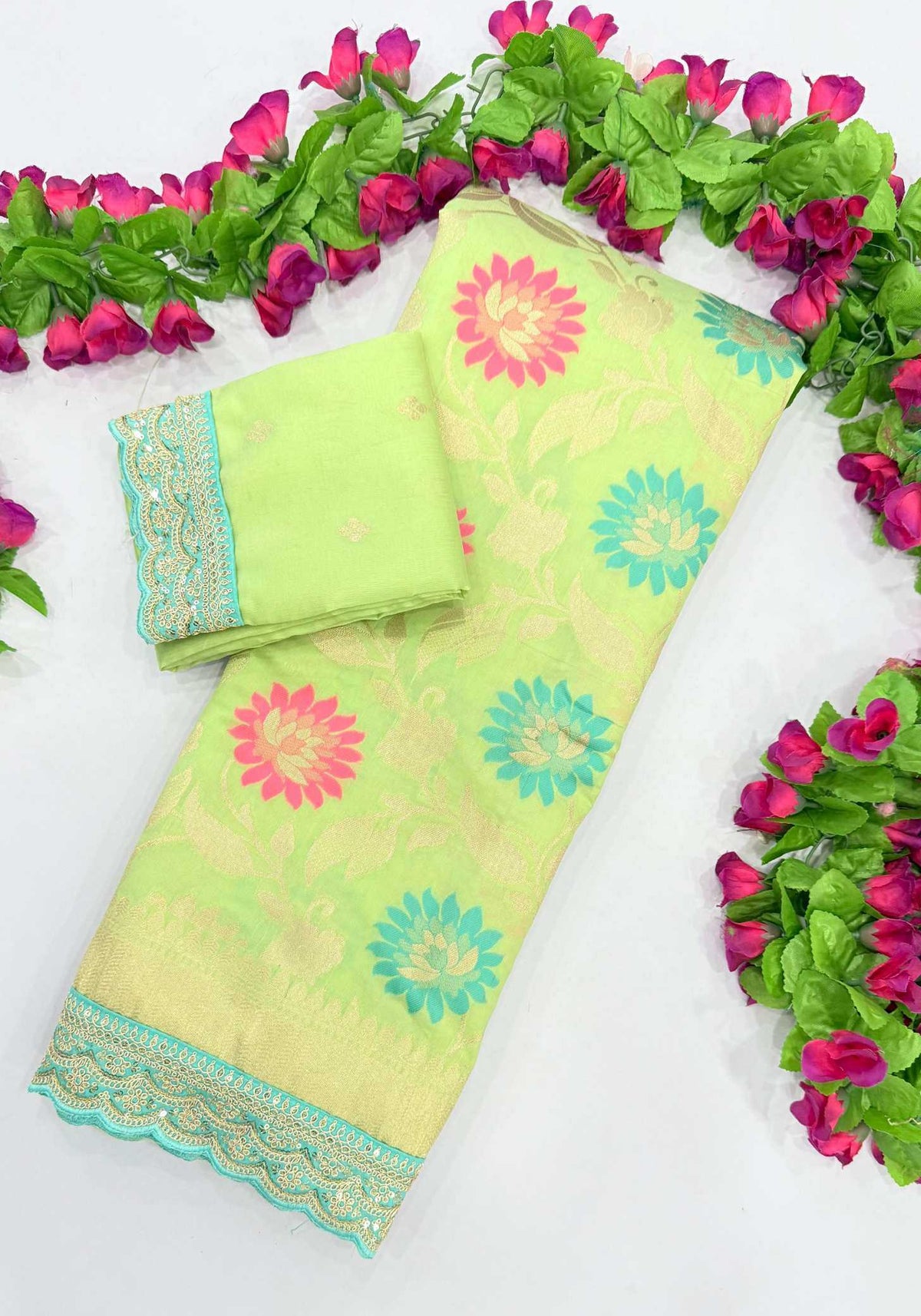 Nylon Designer Silk Saree