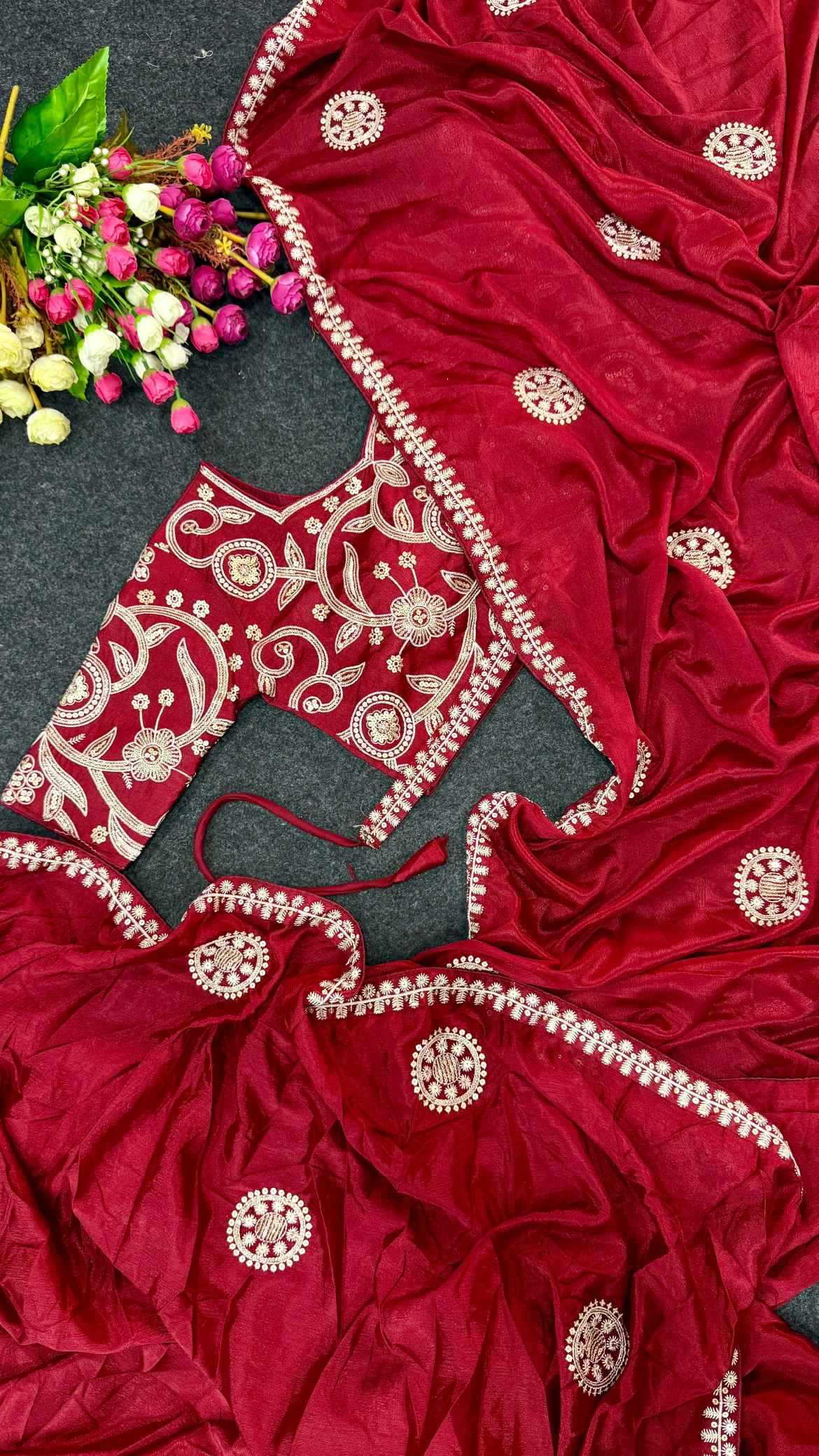 Chinon Silk Designer Saree