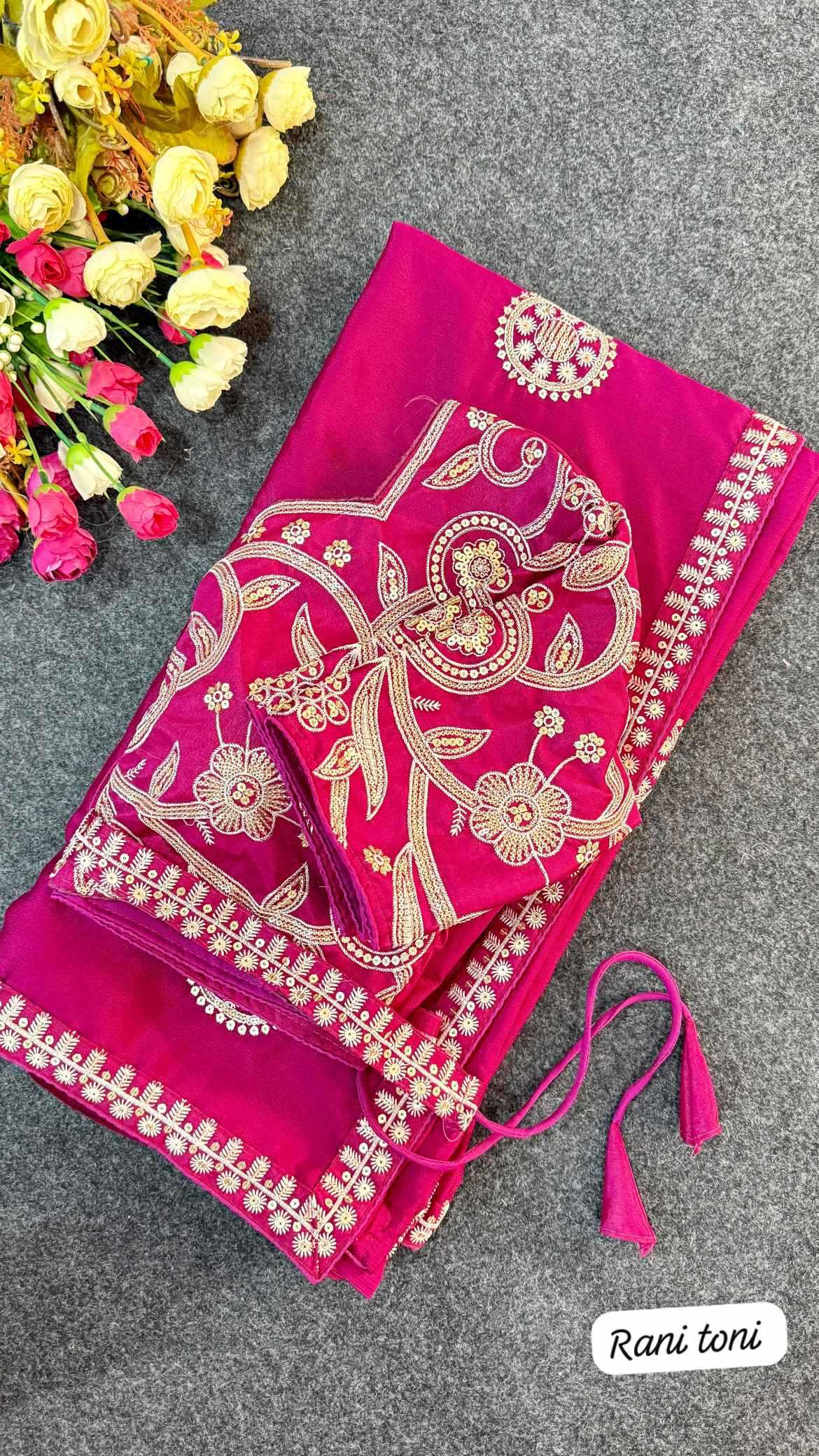 Chinon Silk Designer Saree