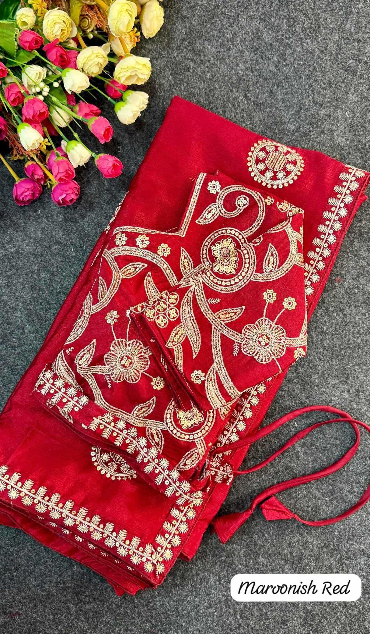 Chinon Silk Designer Saree