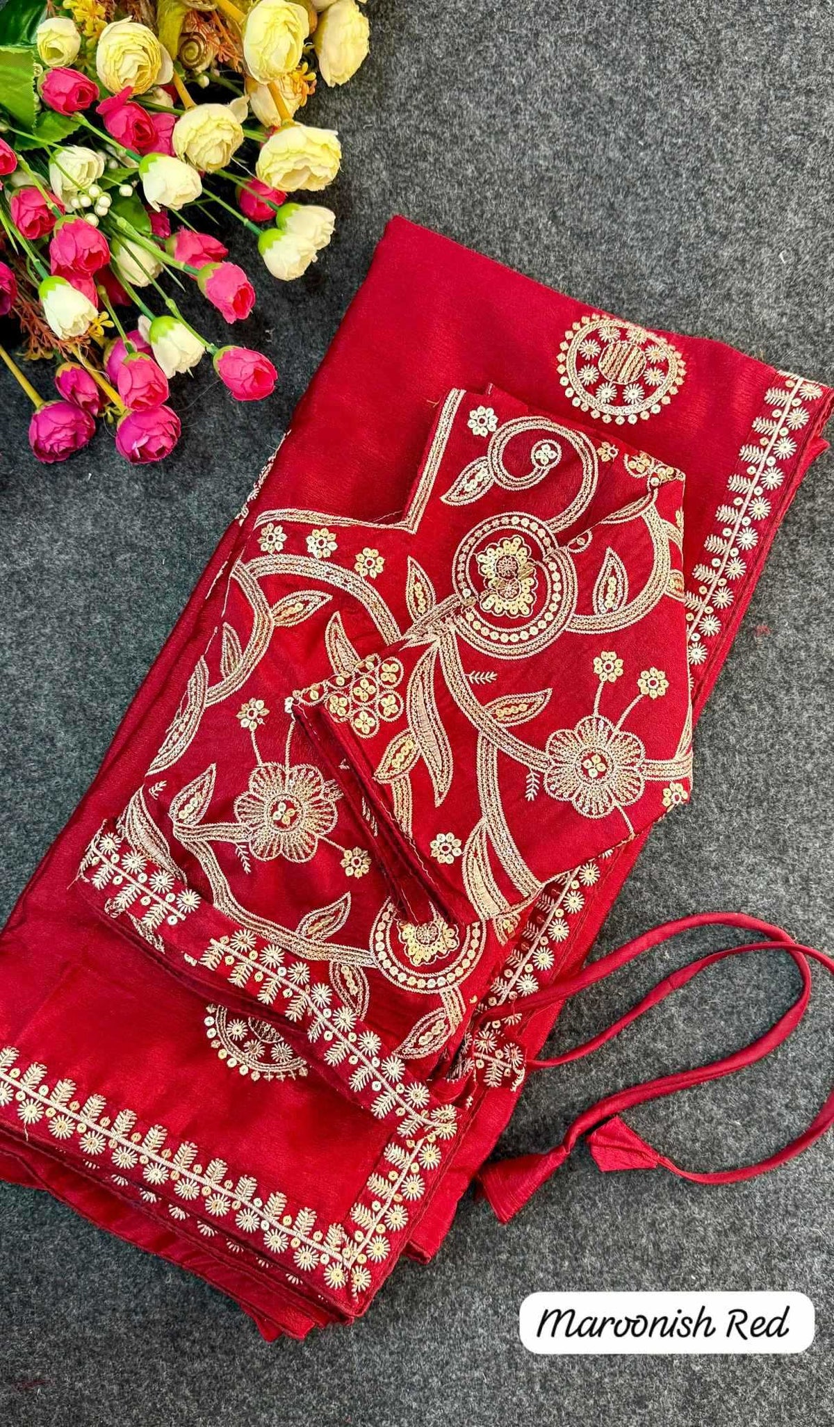 Chinon Silk Designer Saree