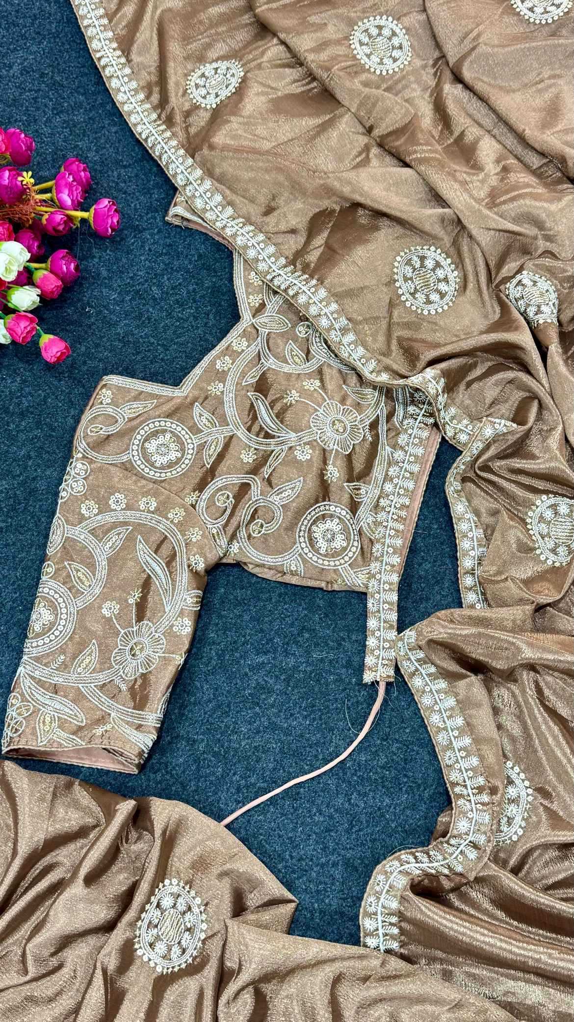 Chinon Silk Designer Saree