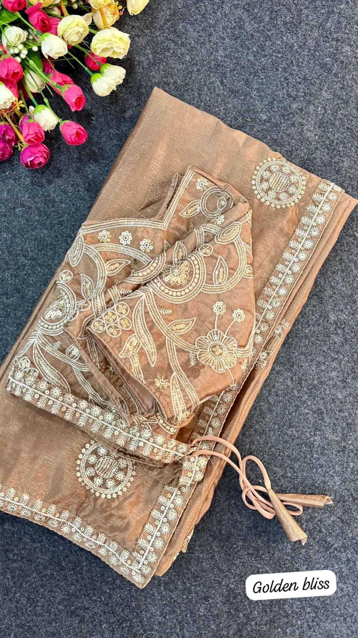 Chinon Silk Designer Saree