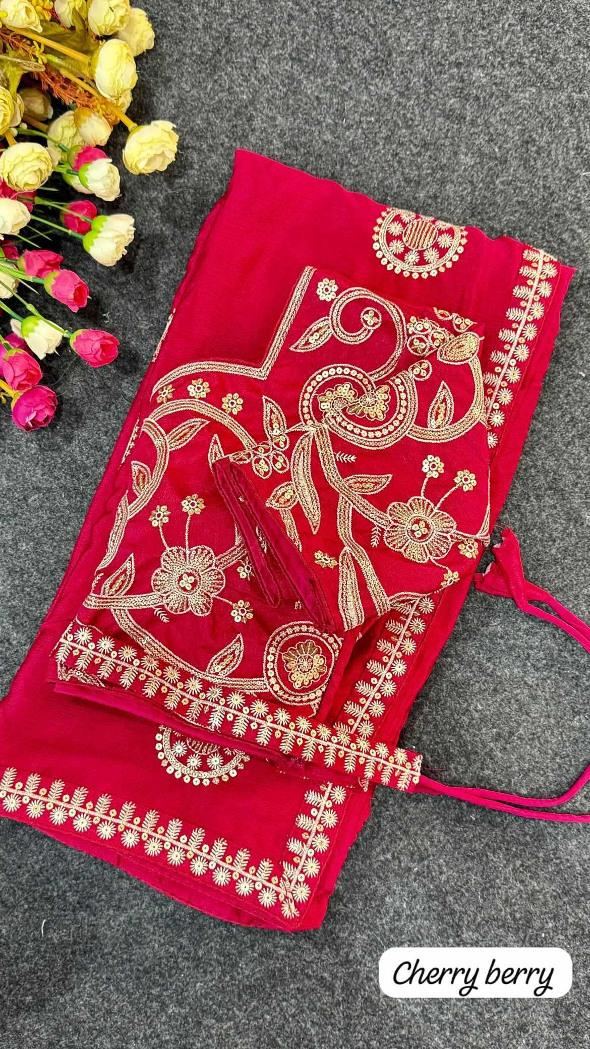 Chinon Silk Designer Saree