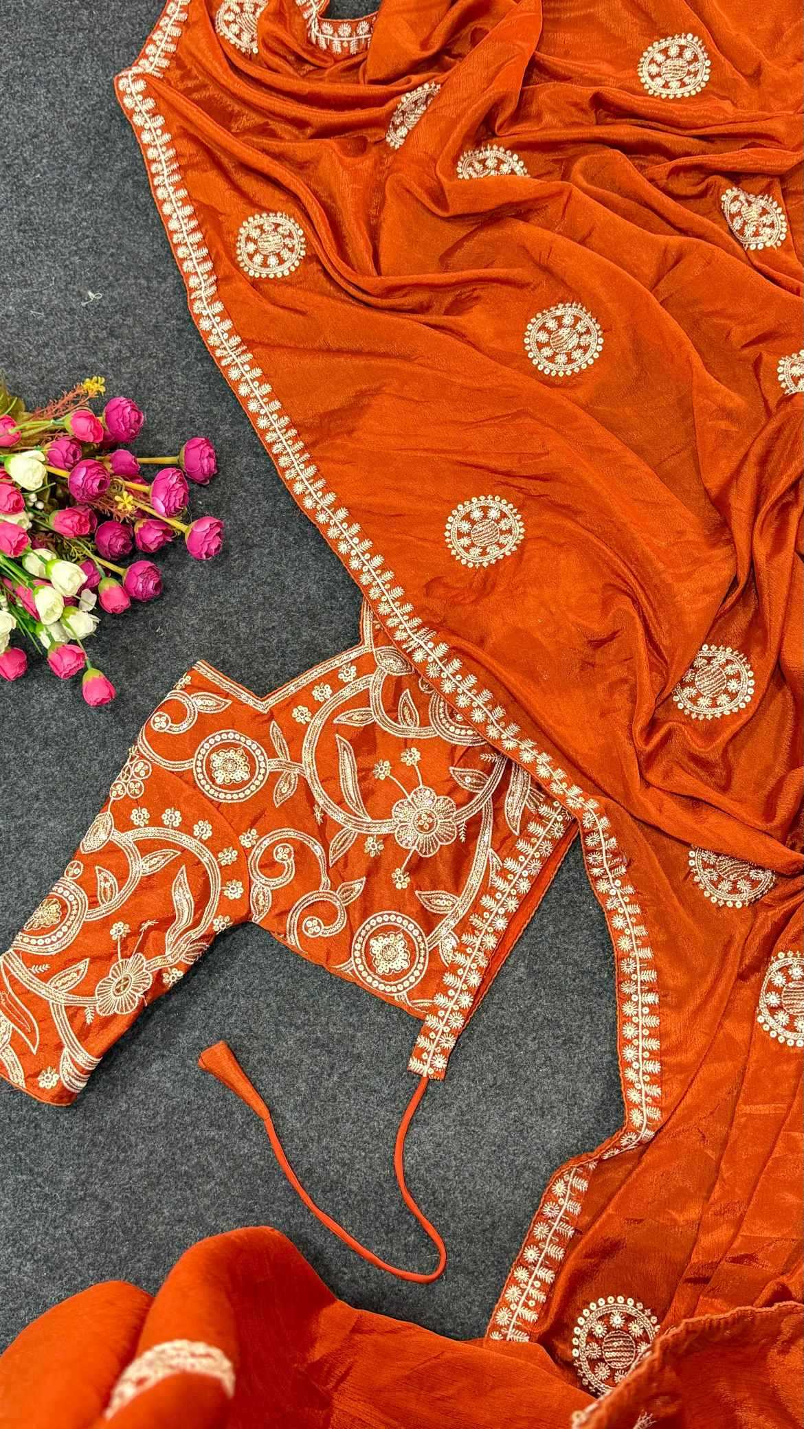 Chinon Silk Designer Saree
