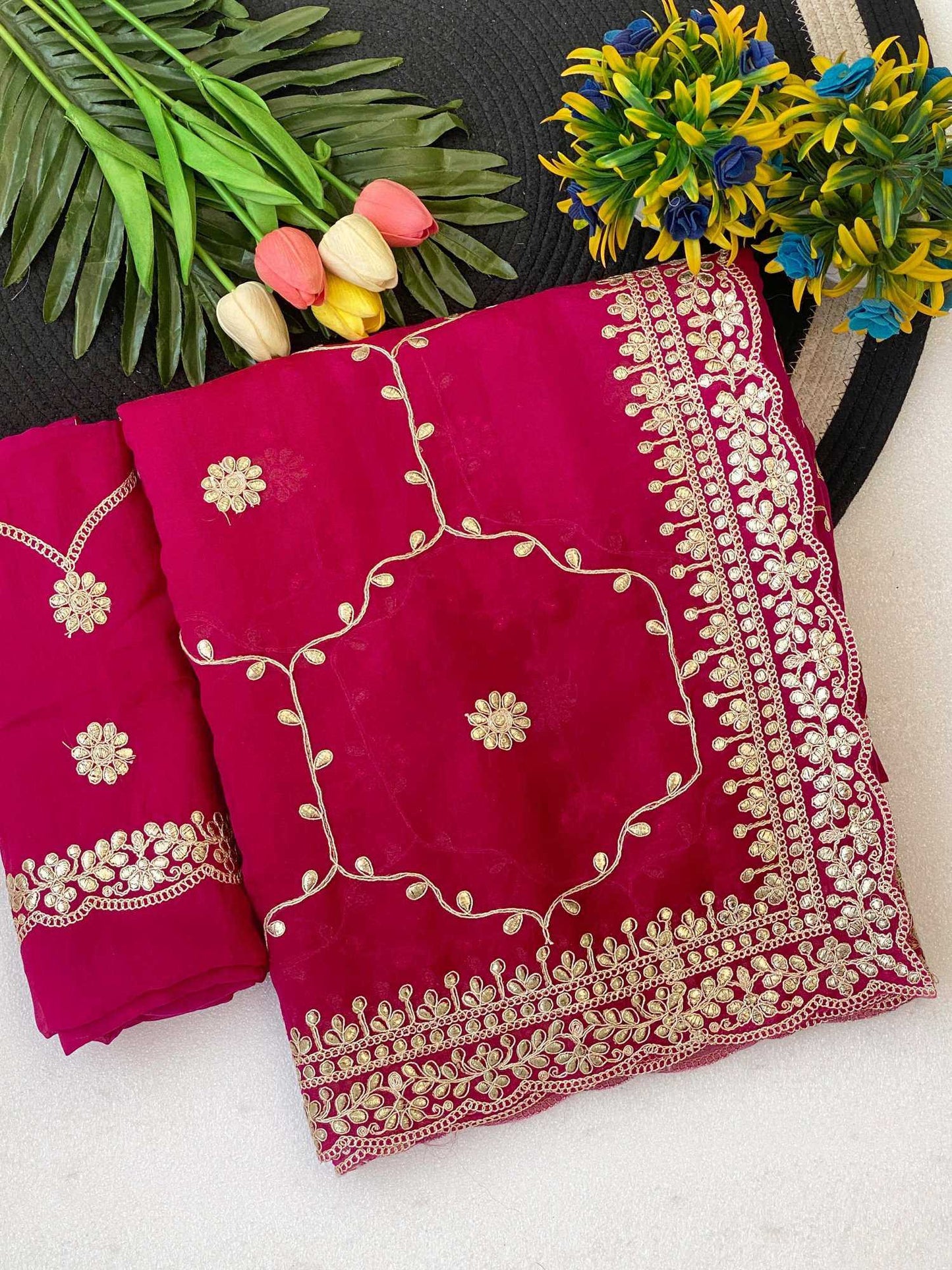 Satin Designer Saree