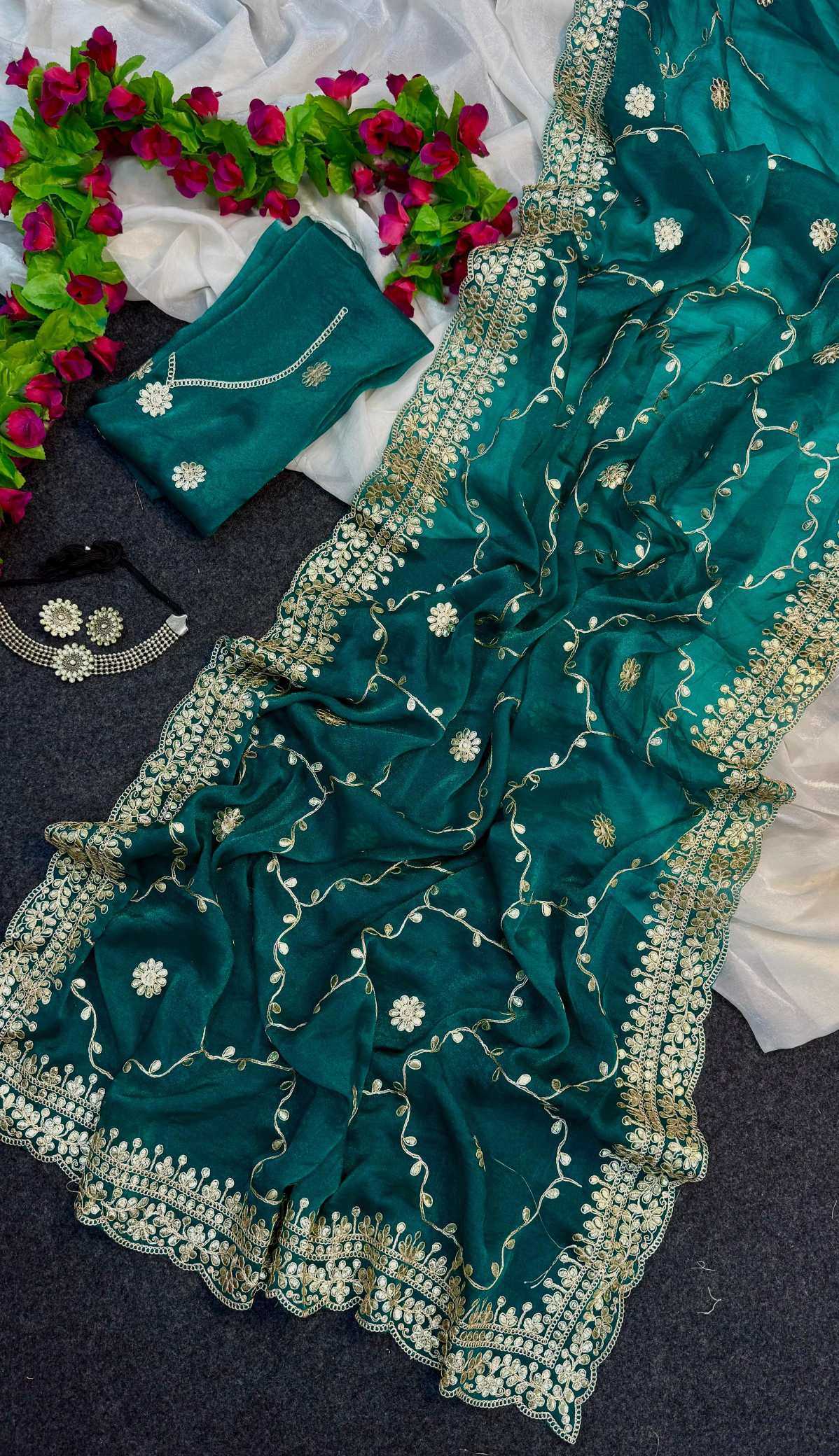 Satin Designer Saree