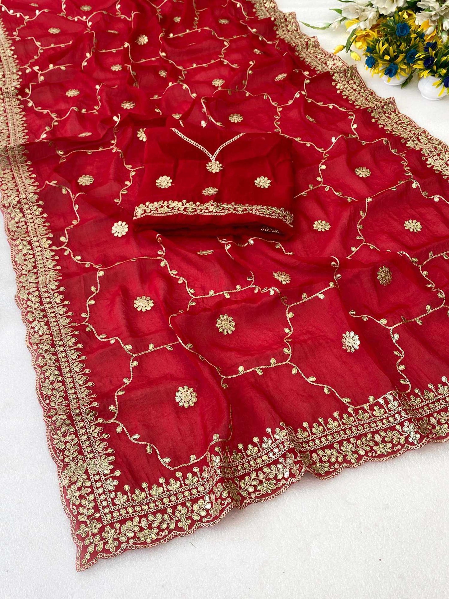 Satin Designer Saree