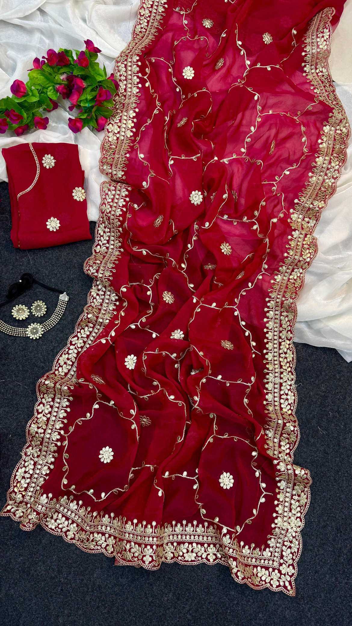 Satin Designer Saree