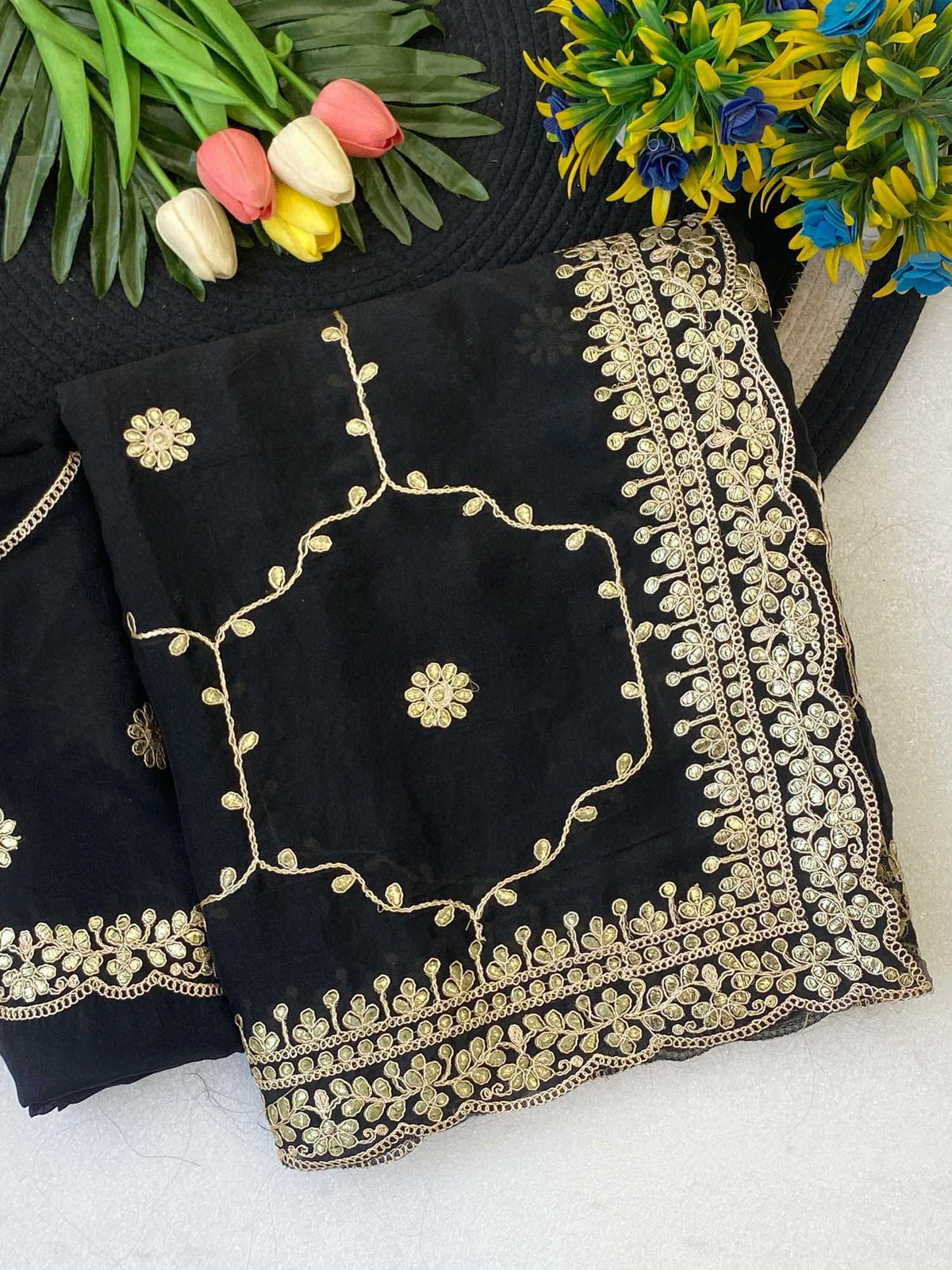 Satin Designer Saree