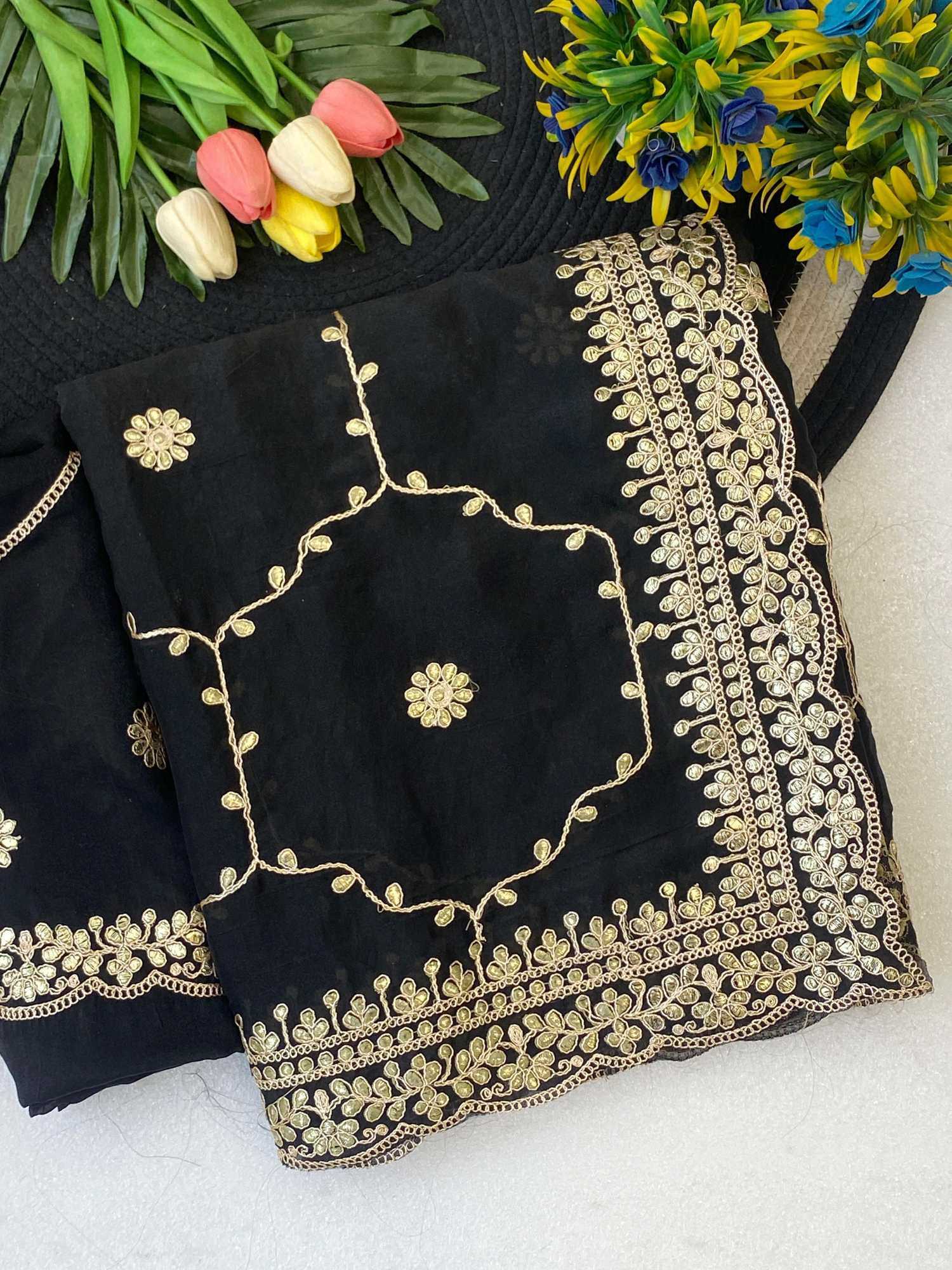 Satin Designer Saree