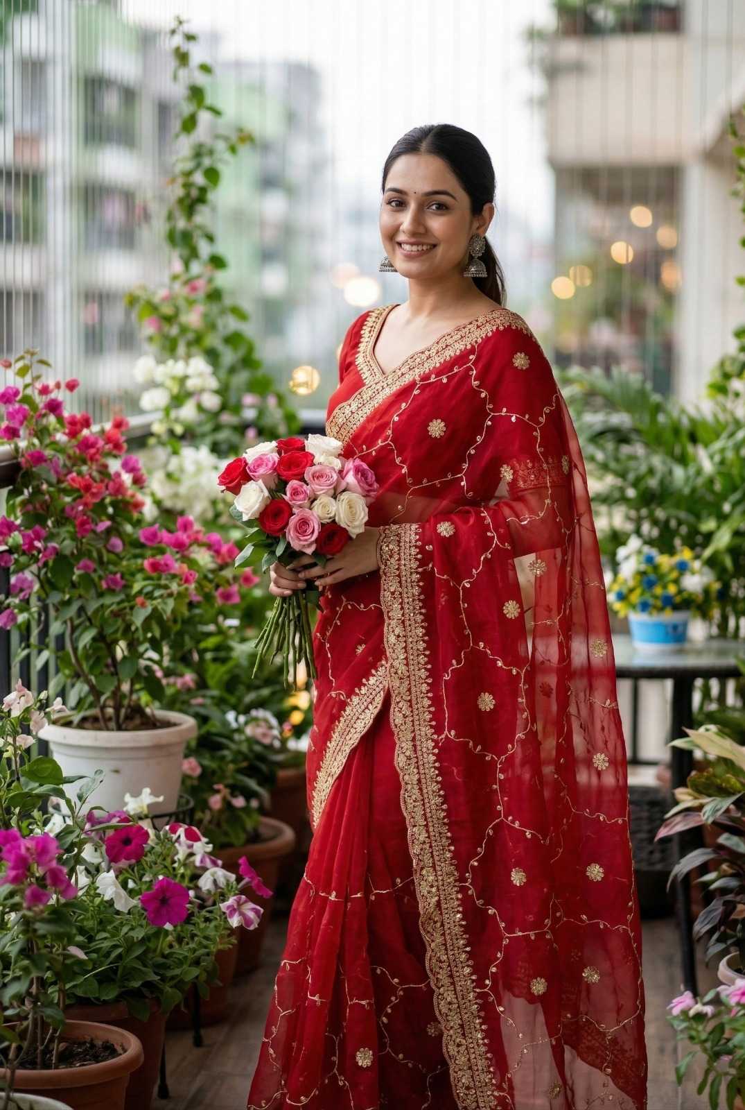 Satin Designer Saree