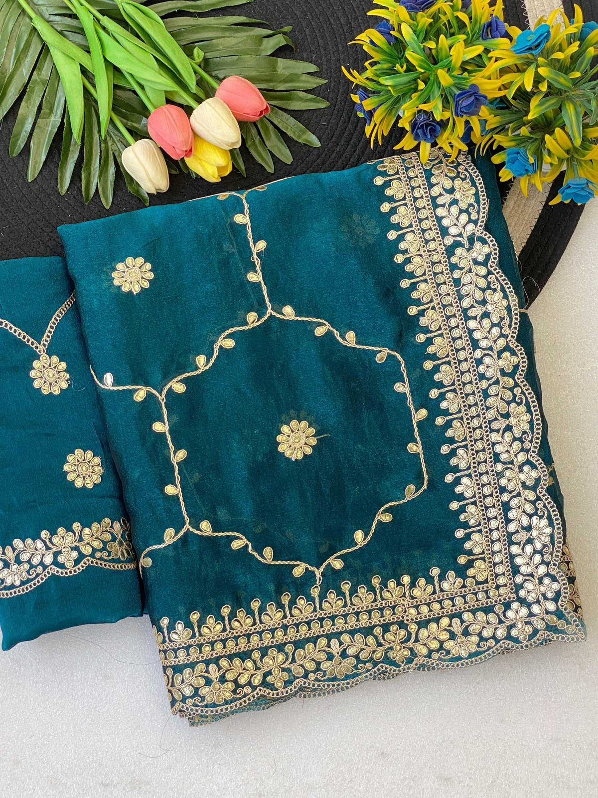Satin Designer Saree