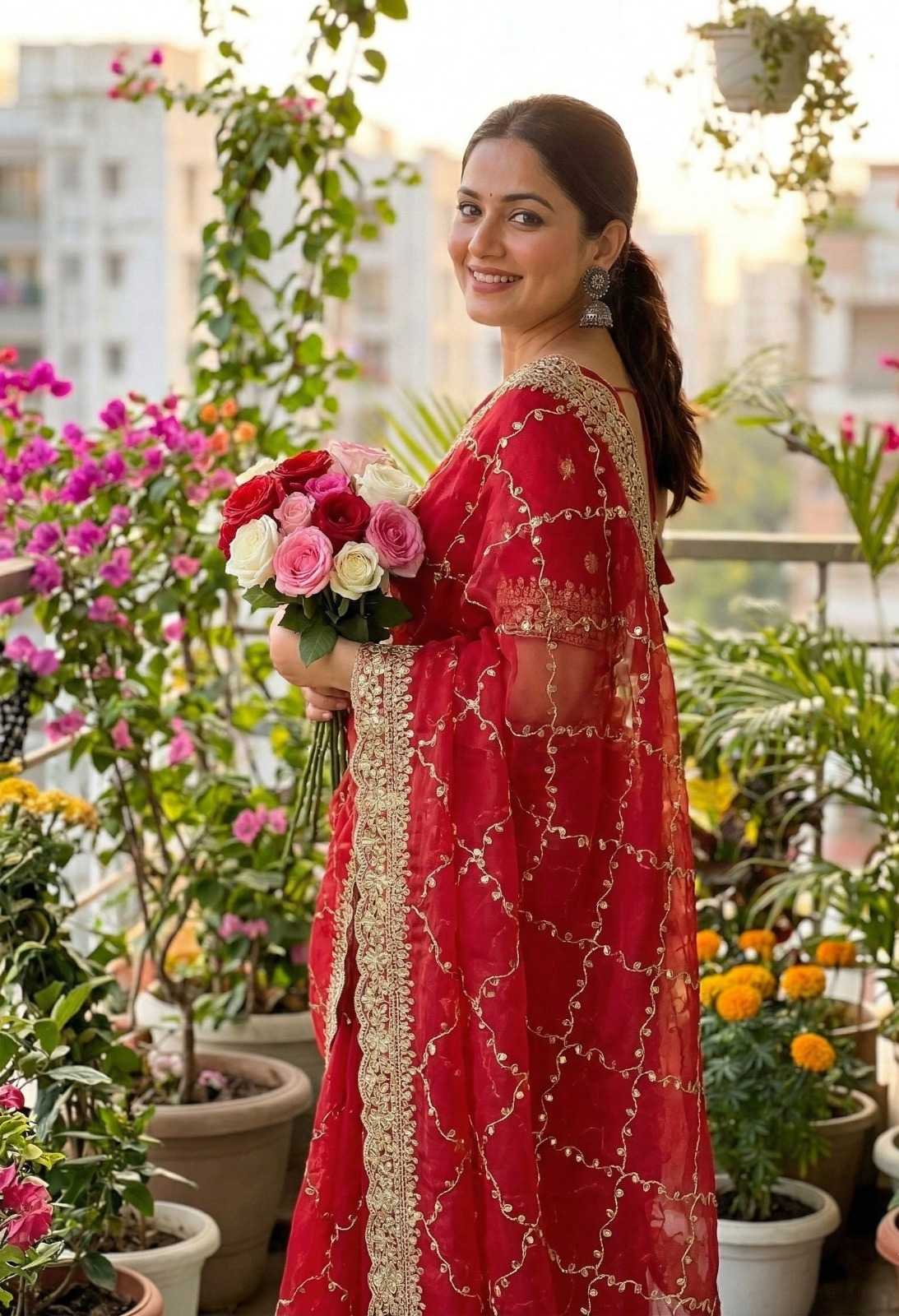 Satin Designer Saree
