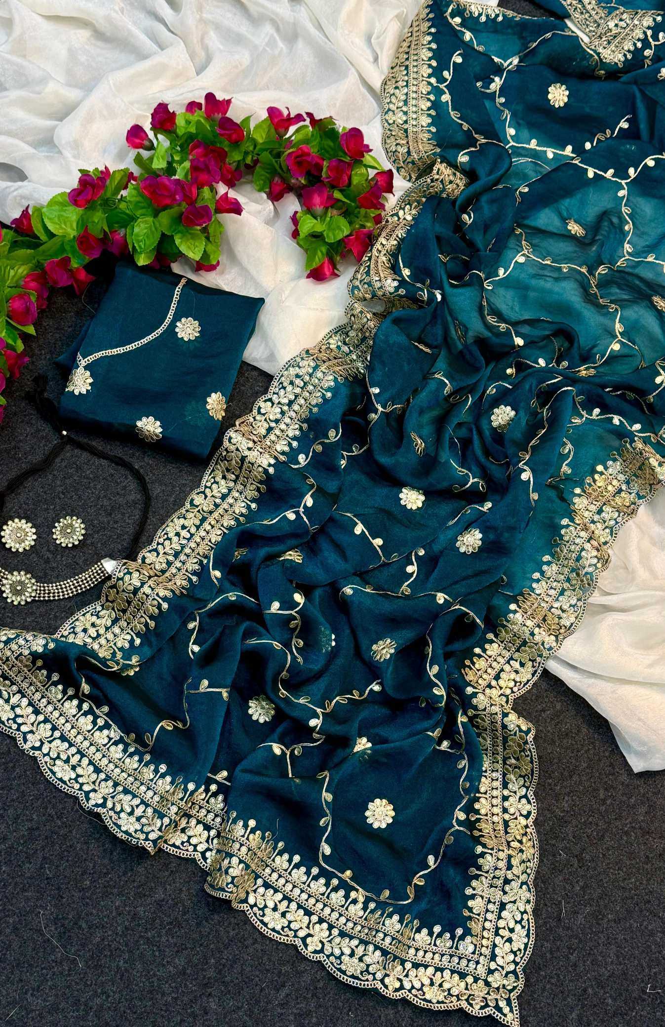Satin Designer Saree