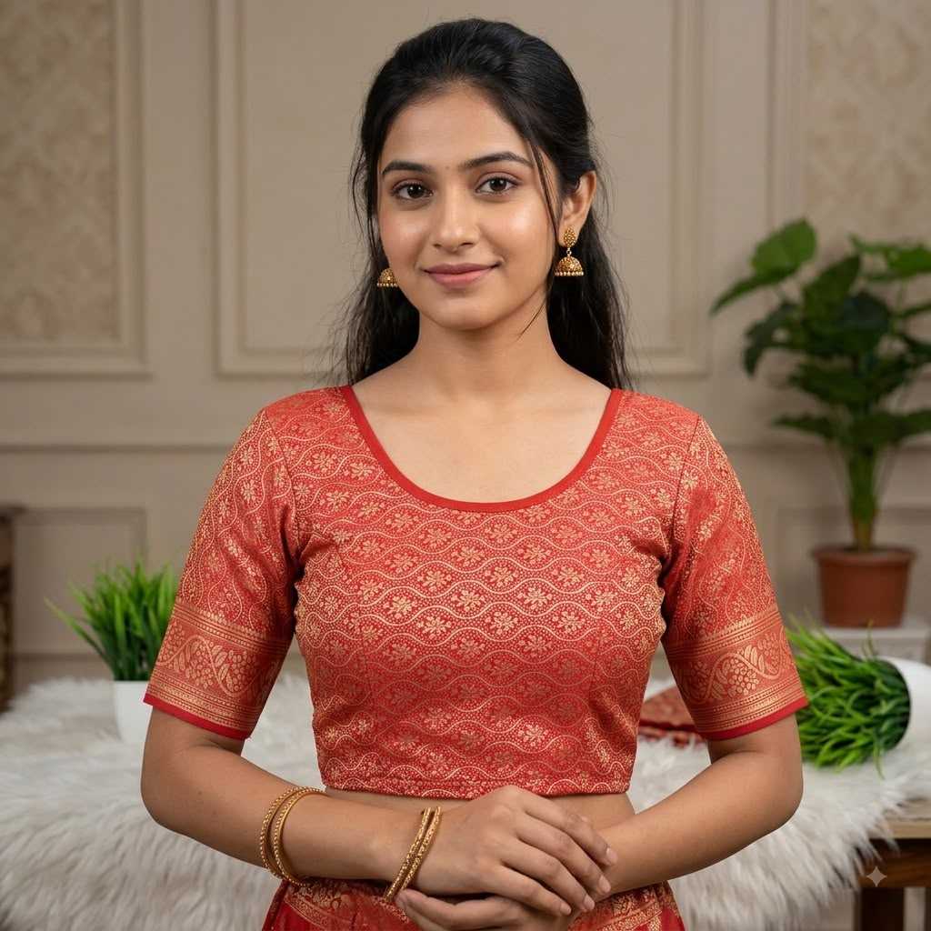 ADY Jacquard Printed Blouse