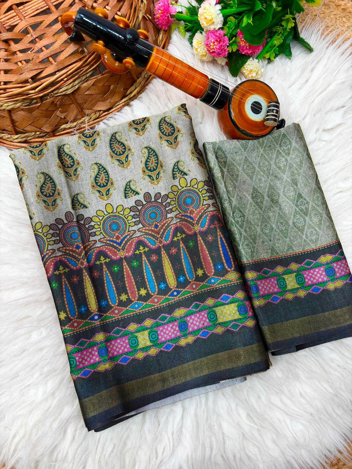 Adithi Soft Cotton Silk Printed Saree