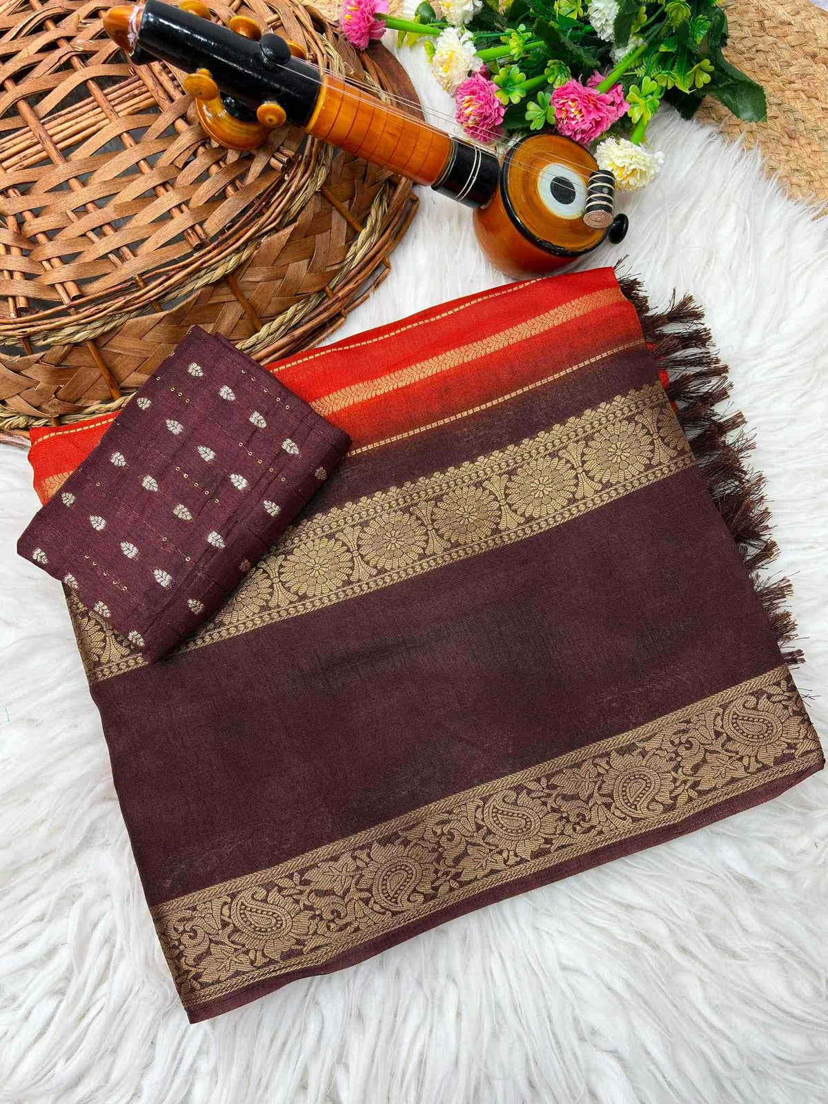 Ambika Soft Dola Uniform Saree