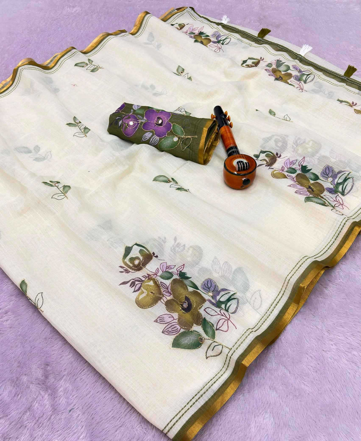 Ananya Linen Printed Saree