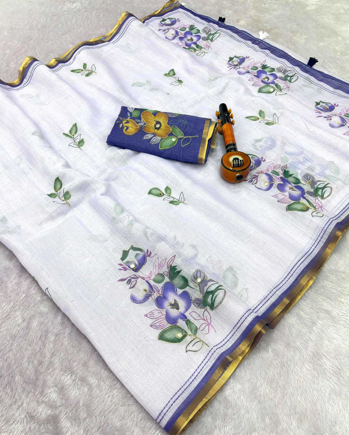 Ananya Linen Printed Saree