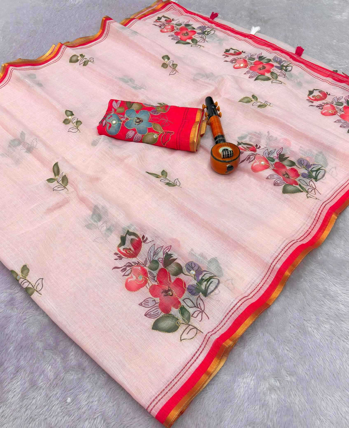 Ananya Linen Printed Saree