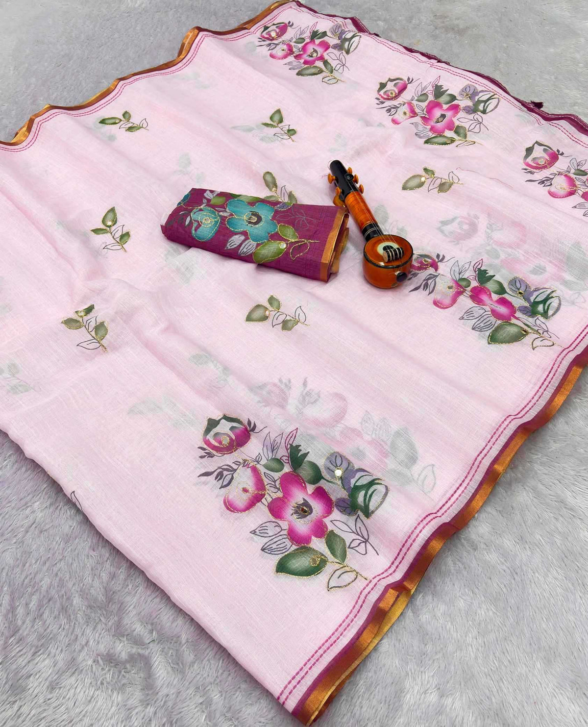 Ananya Linen Printed Saree