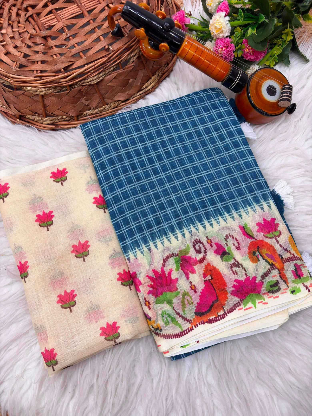 Anjali Linen Printed Saree