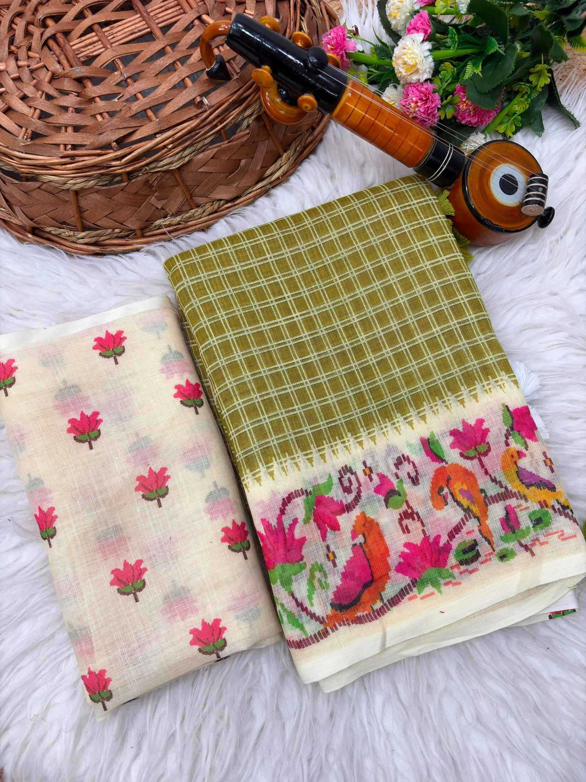 Anjali Linen Printed Saree