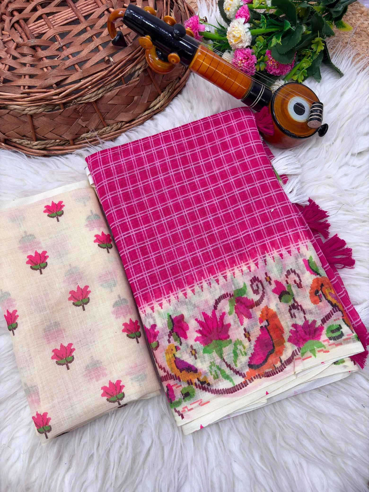 Anjali Linen Printed Saree