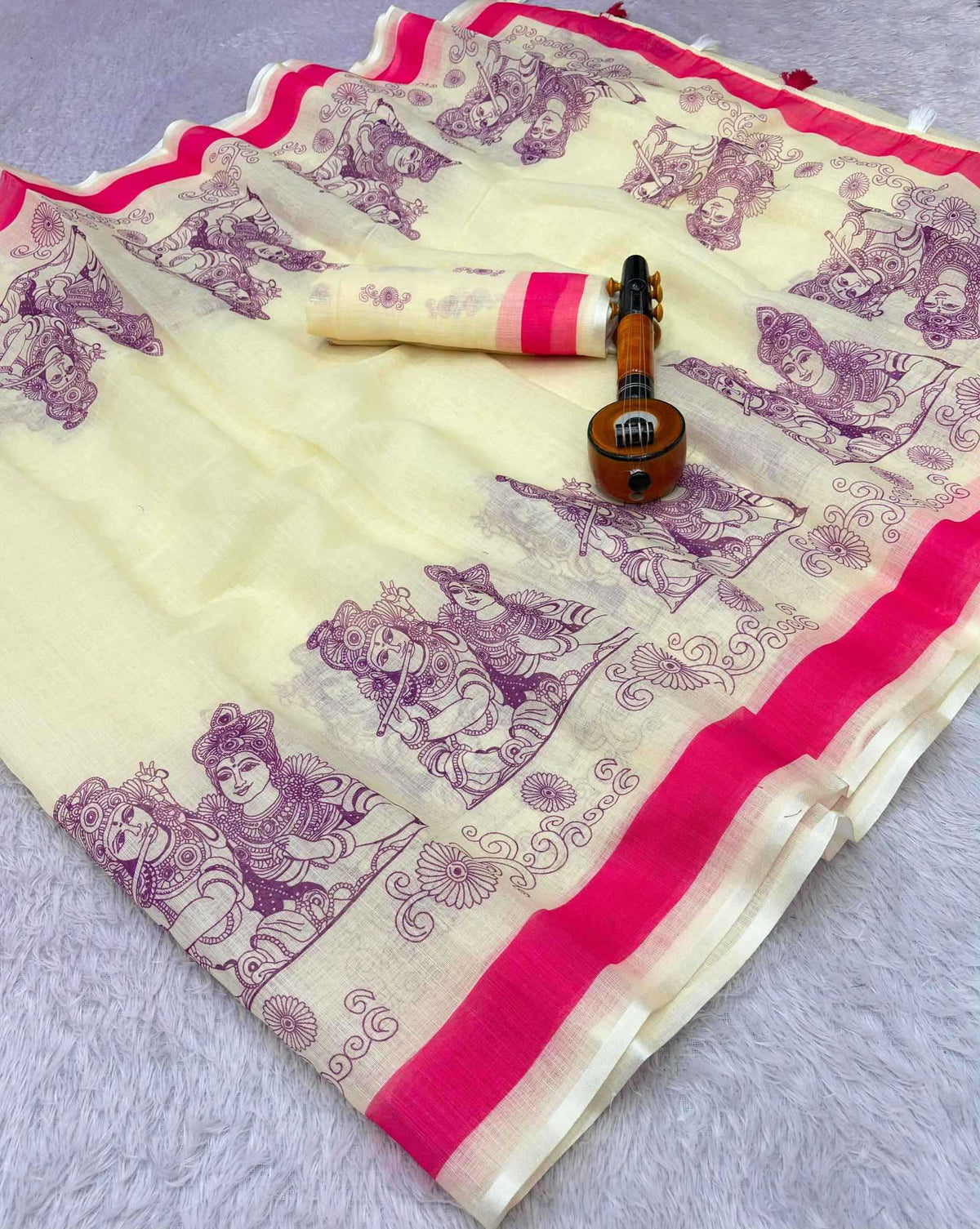 Anokhi Linen Designer Saree
