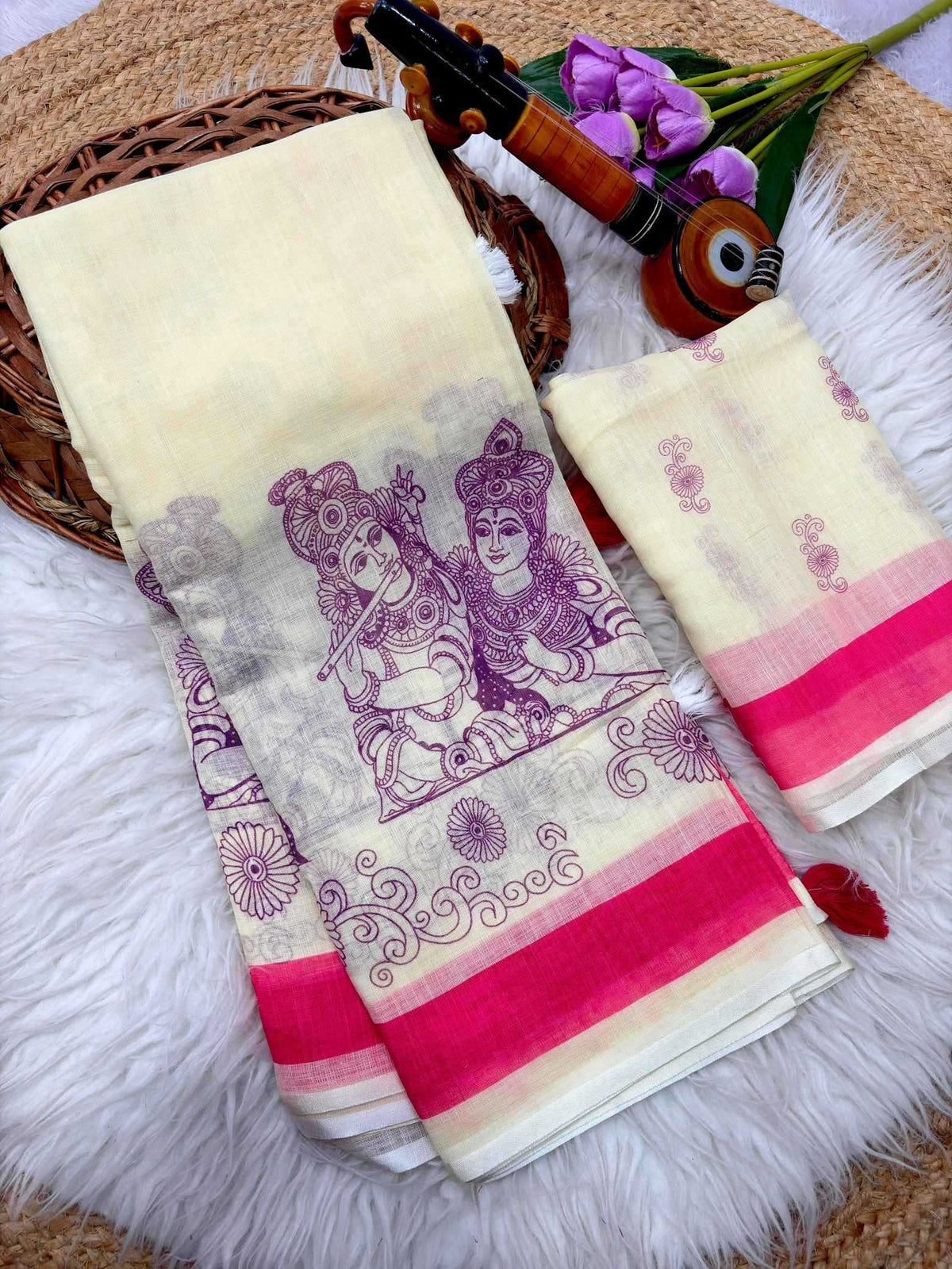 Anokhi Linen Designer Saree
