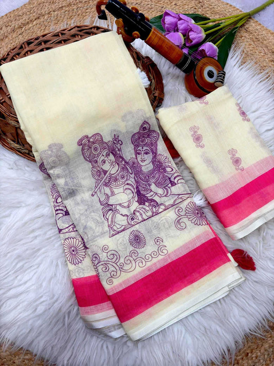 Anokhi Linen Designer Saree