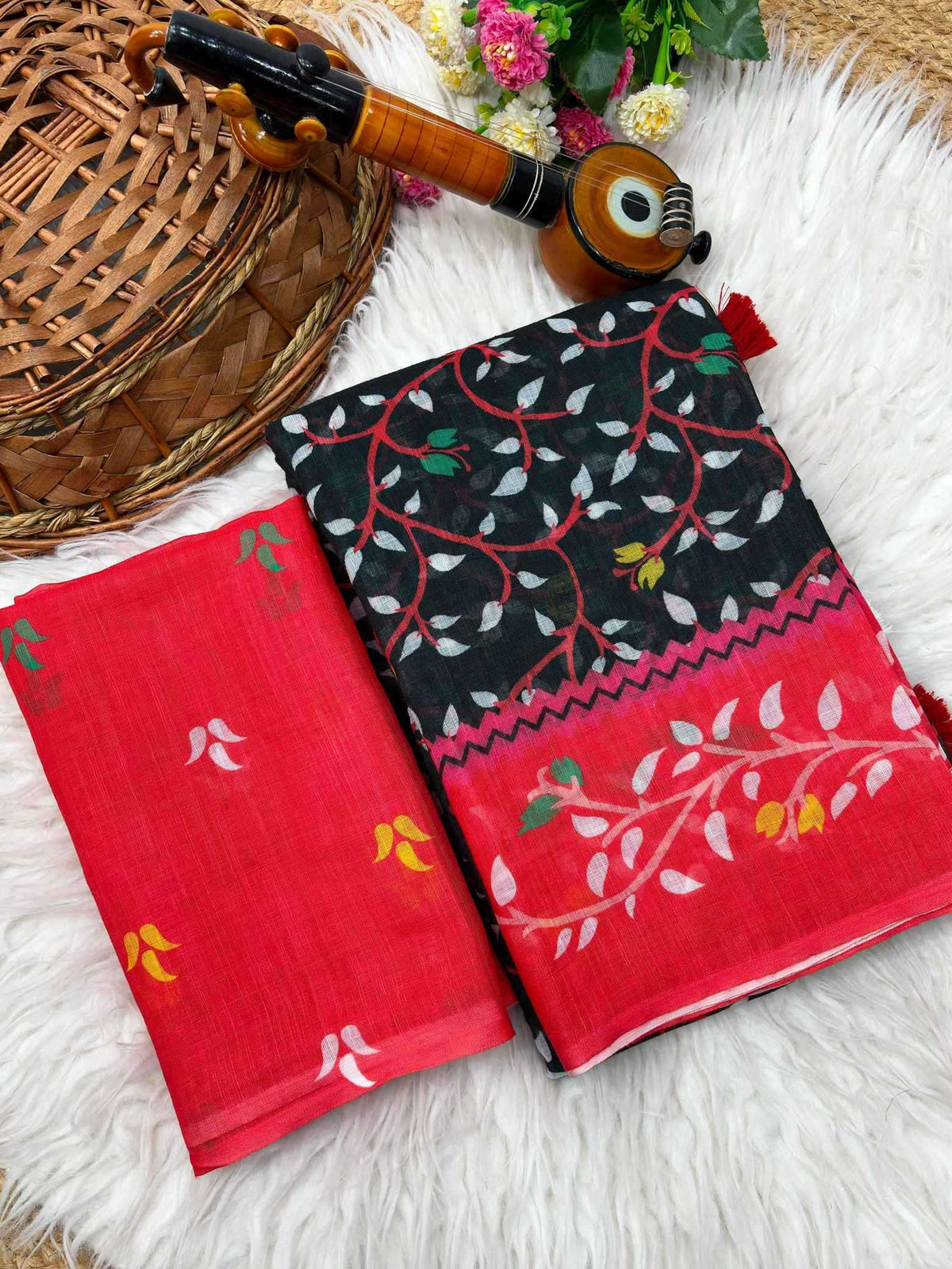 Anshika Linen Printed Saree