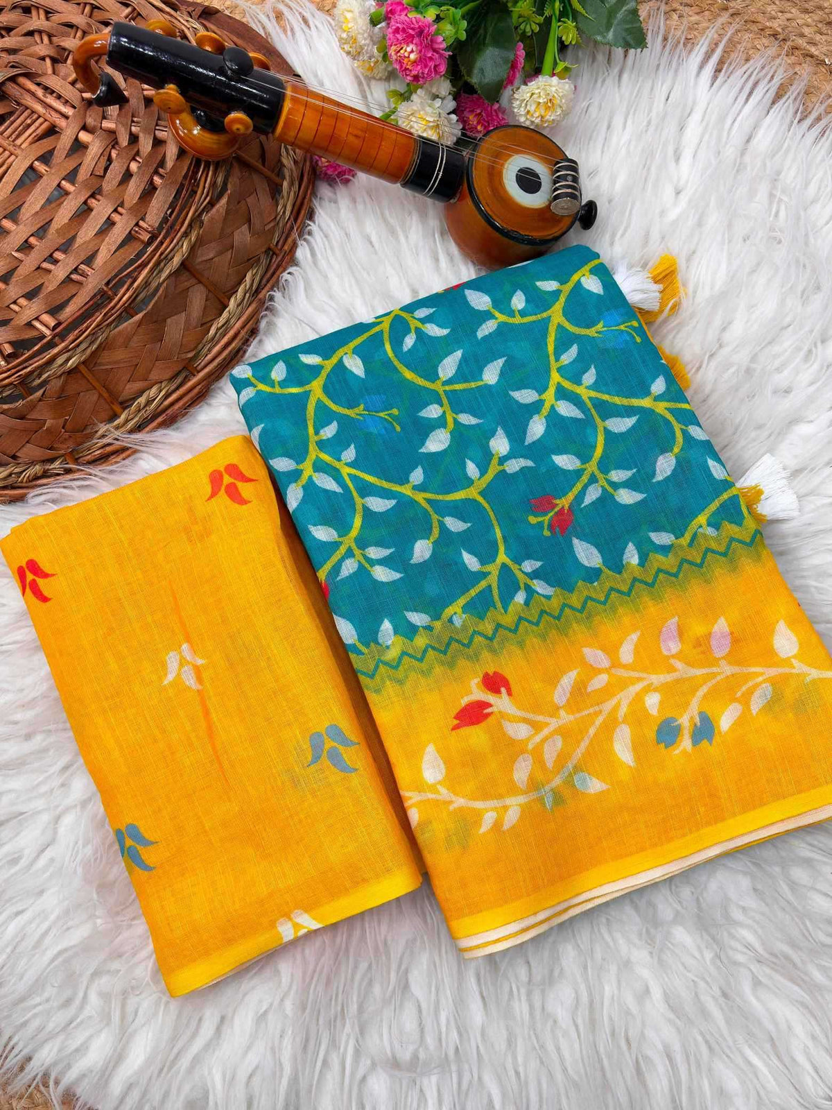 Anshika Linen Printed Saree