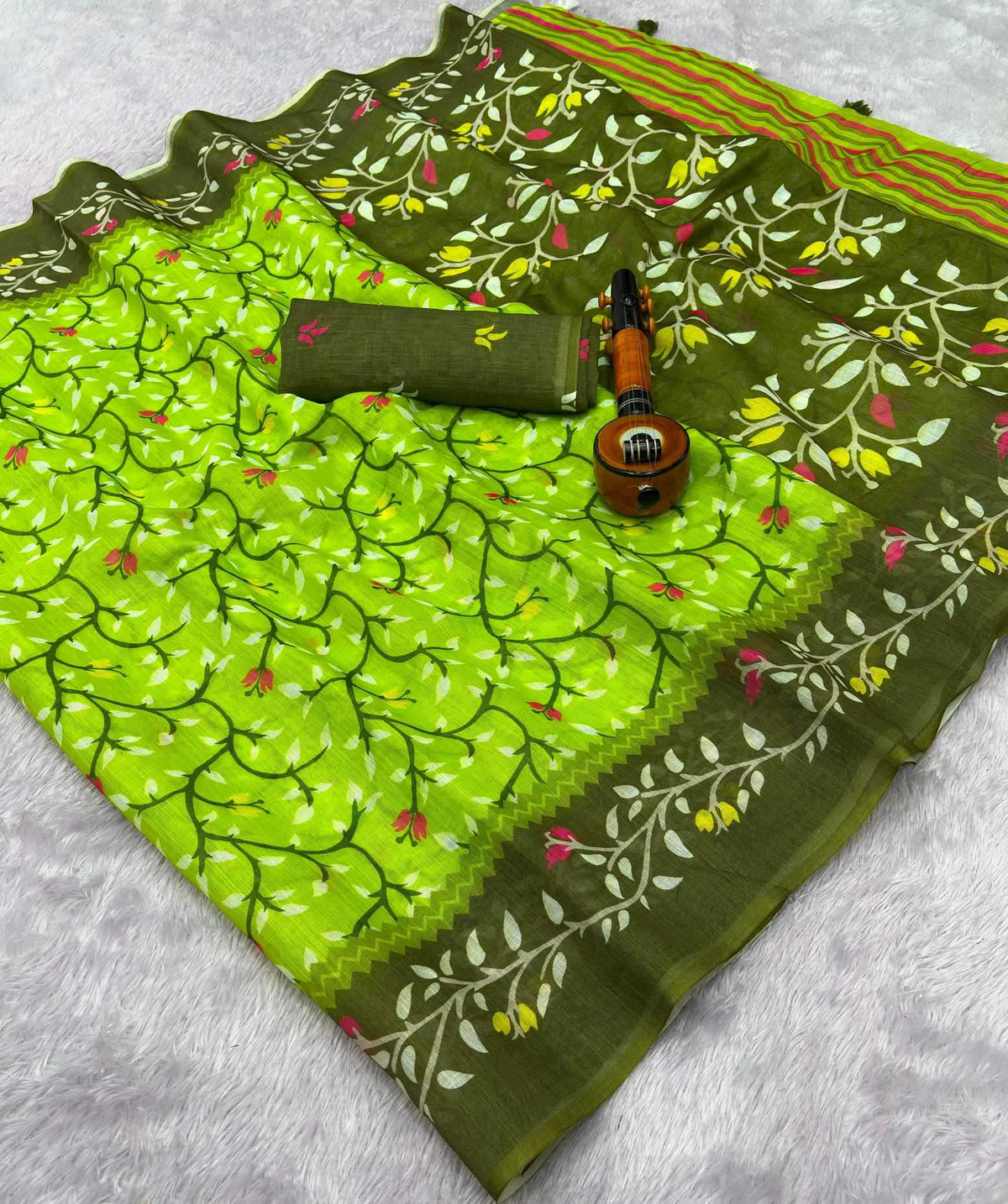 Anshika Linen Printed Saree