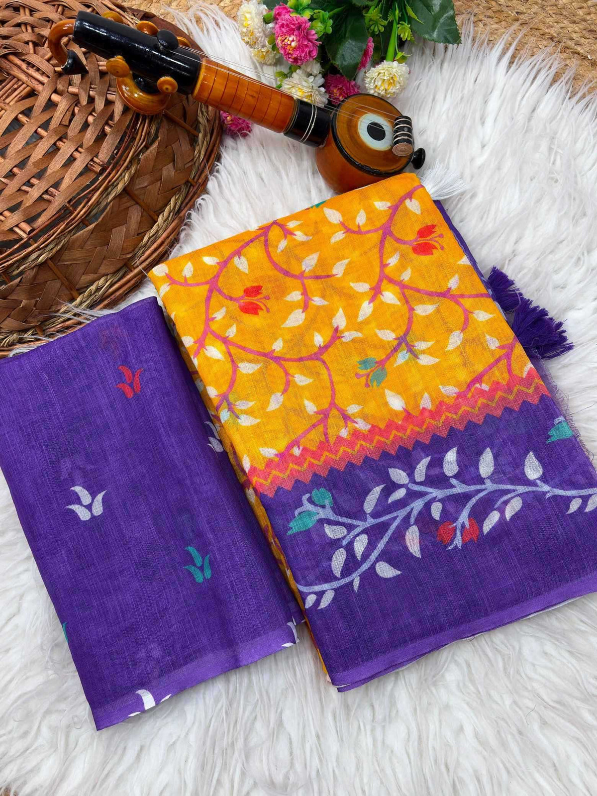 Anshika Linen Printed Saree