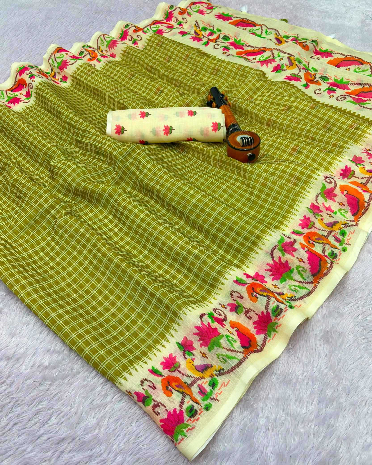 Aradhana Linen Printed Saree