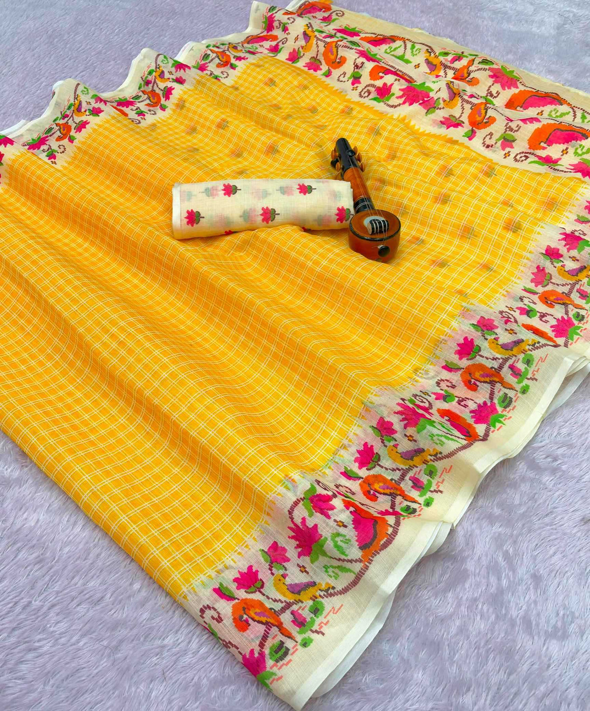 Aradhana Linen Printed Saree