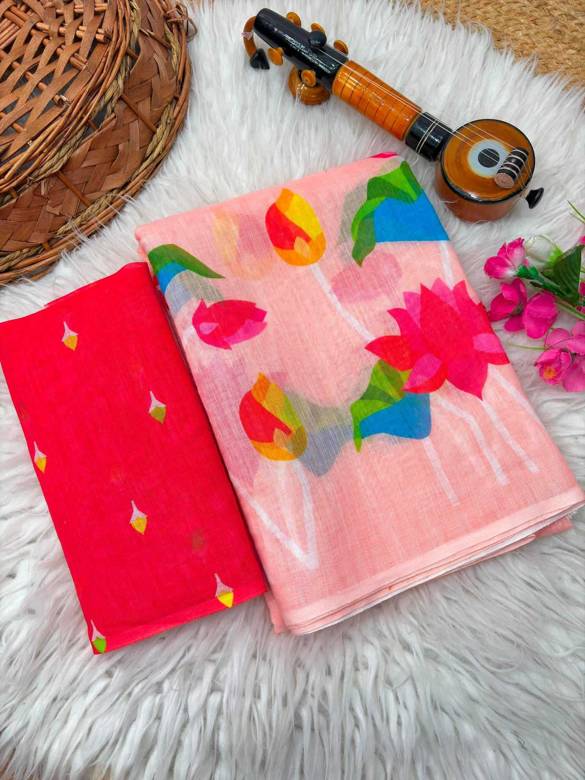 Aradhana Linen Printed Saree