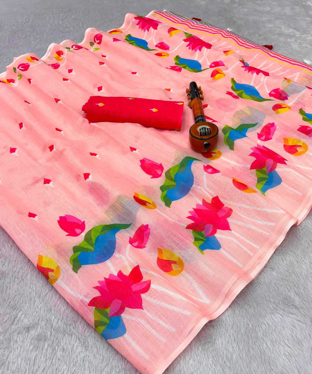 Aradhana Linen Printed Saree