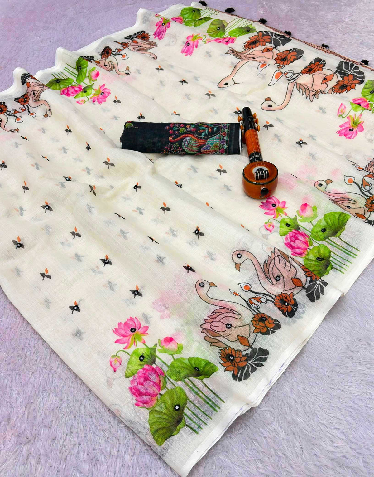 Arpana Cotton Mirror Work Saree