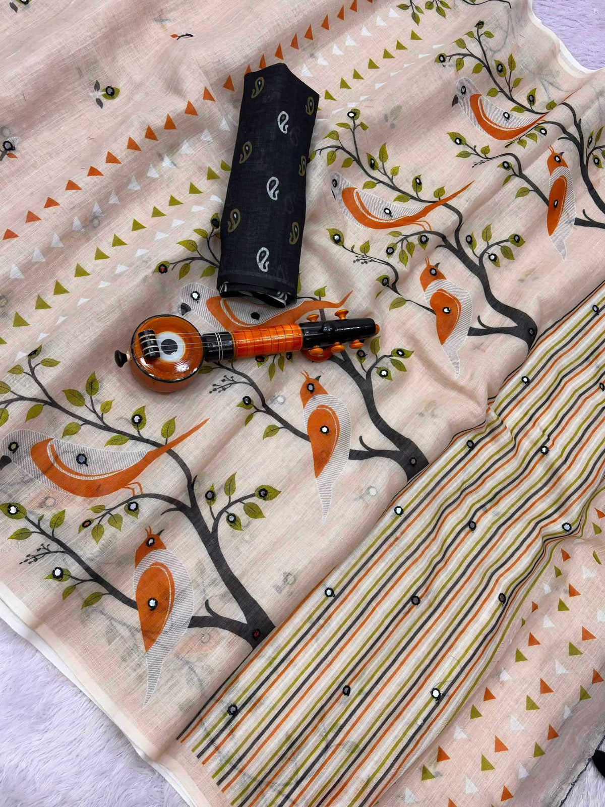 Arpita Cotton Mirror Work Saree