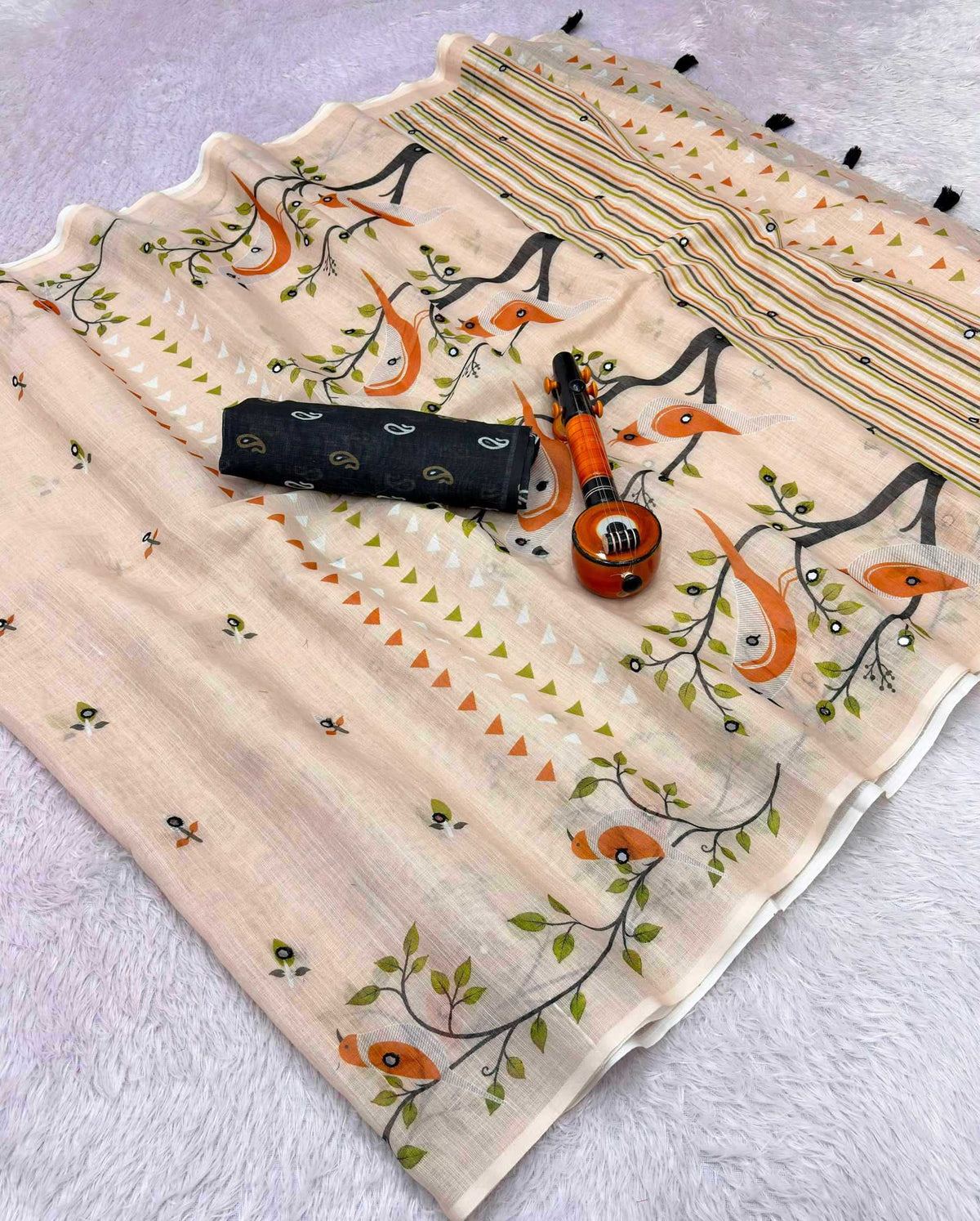 Arpita Cotton Mirror Work Saree