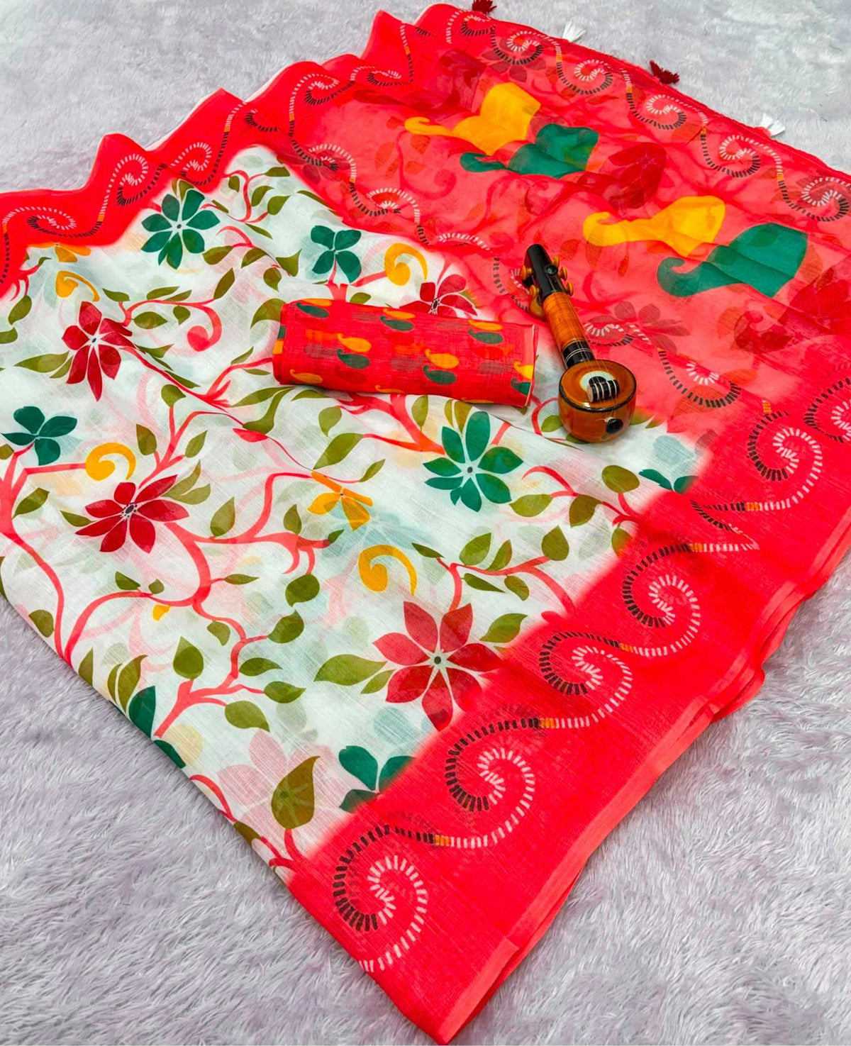 Aruna Linen Printed Saree